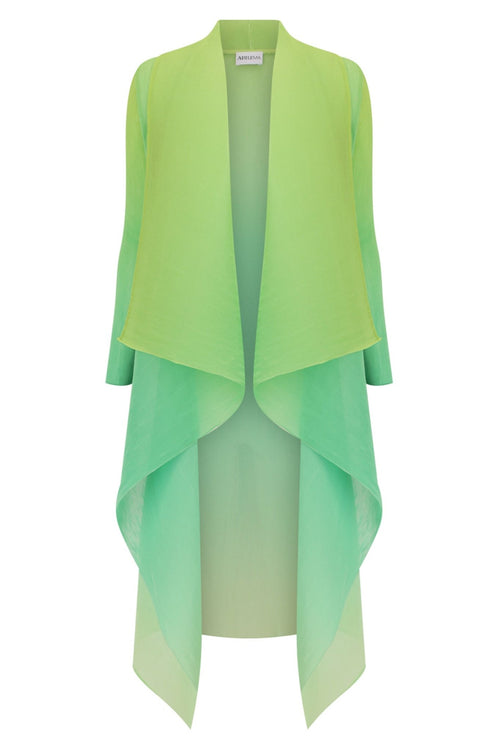 Alquema AC2404 & AD1072L Acid Lime Estrella Dress and Collare Coat - Dotique