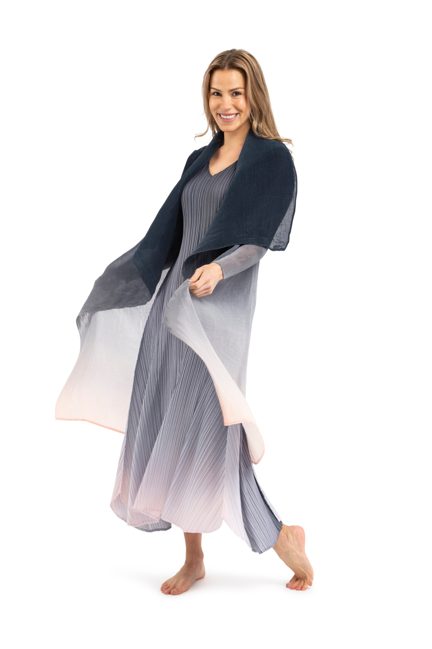 Alquema AC2404 & AD1072L Estrella Charcoal Dress and Collare Coat