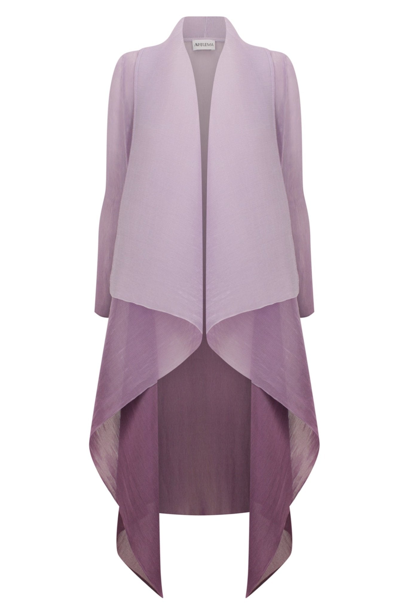 Alquema AC2404 & AD1072L Foggy Lavender Estrella Dress and Collare Coat - Dotique
