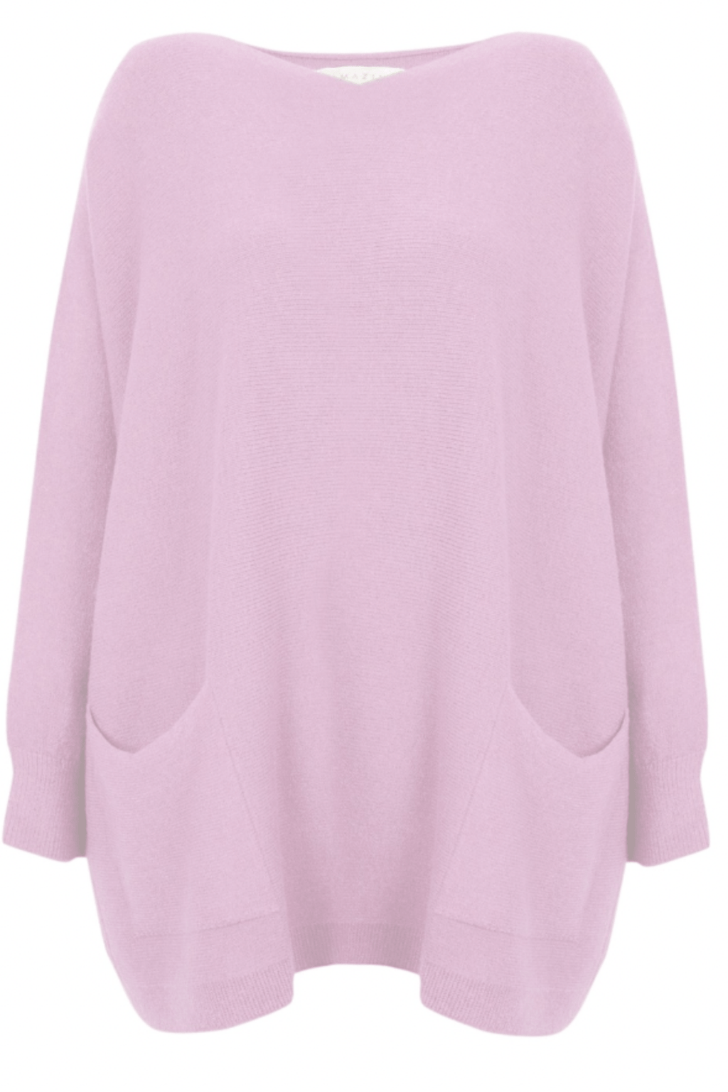 Amazing Woman Caryf X 2 Pocket Oversize Round Neck Jumper in soft lilac, shop Amazing Woman at Dotique.