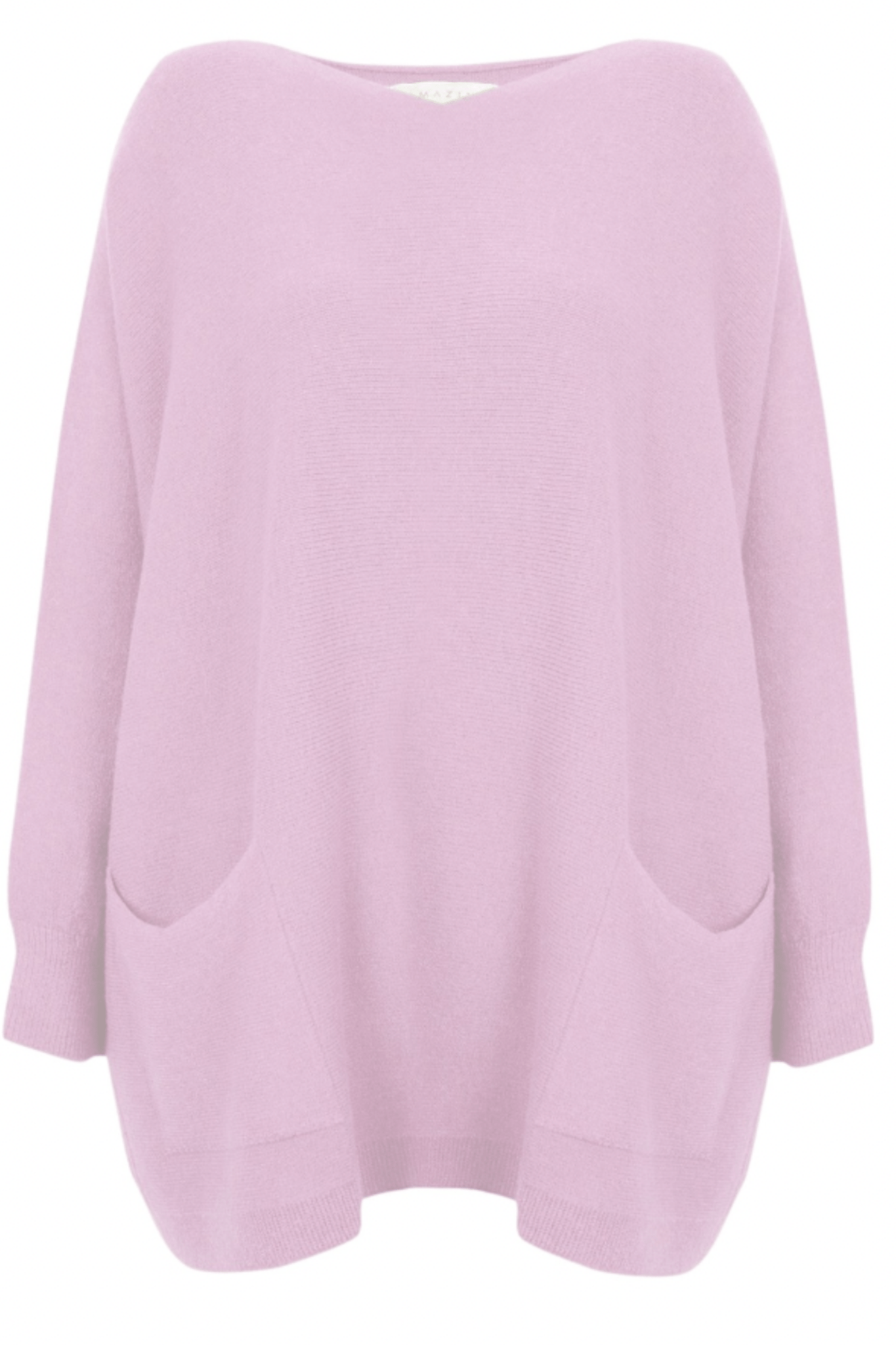 Amazing Woman Caryf X 2 Pocket Oversize Round Neck Jumper in soft lilac, shop Amazing Woman at Dotique.