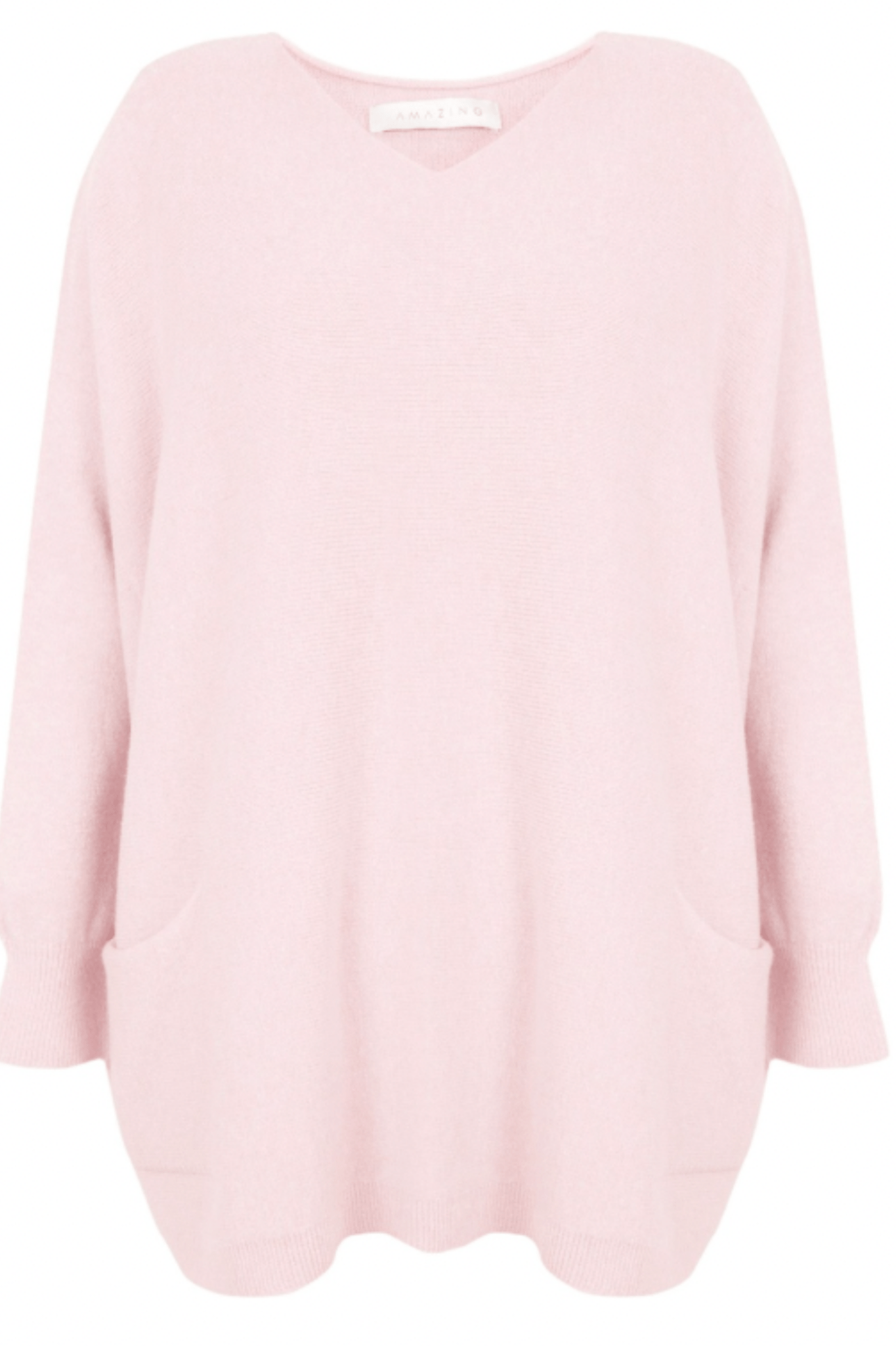 Amazing Woman Caryf X 2 Pocket Oversize Round Neck Jumper - Dotique - Amazing Woman