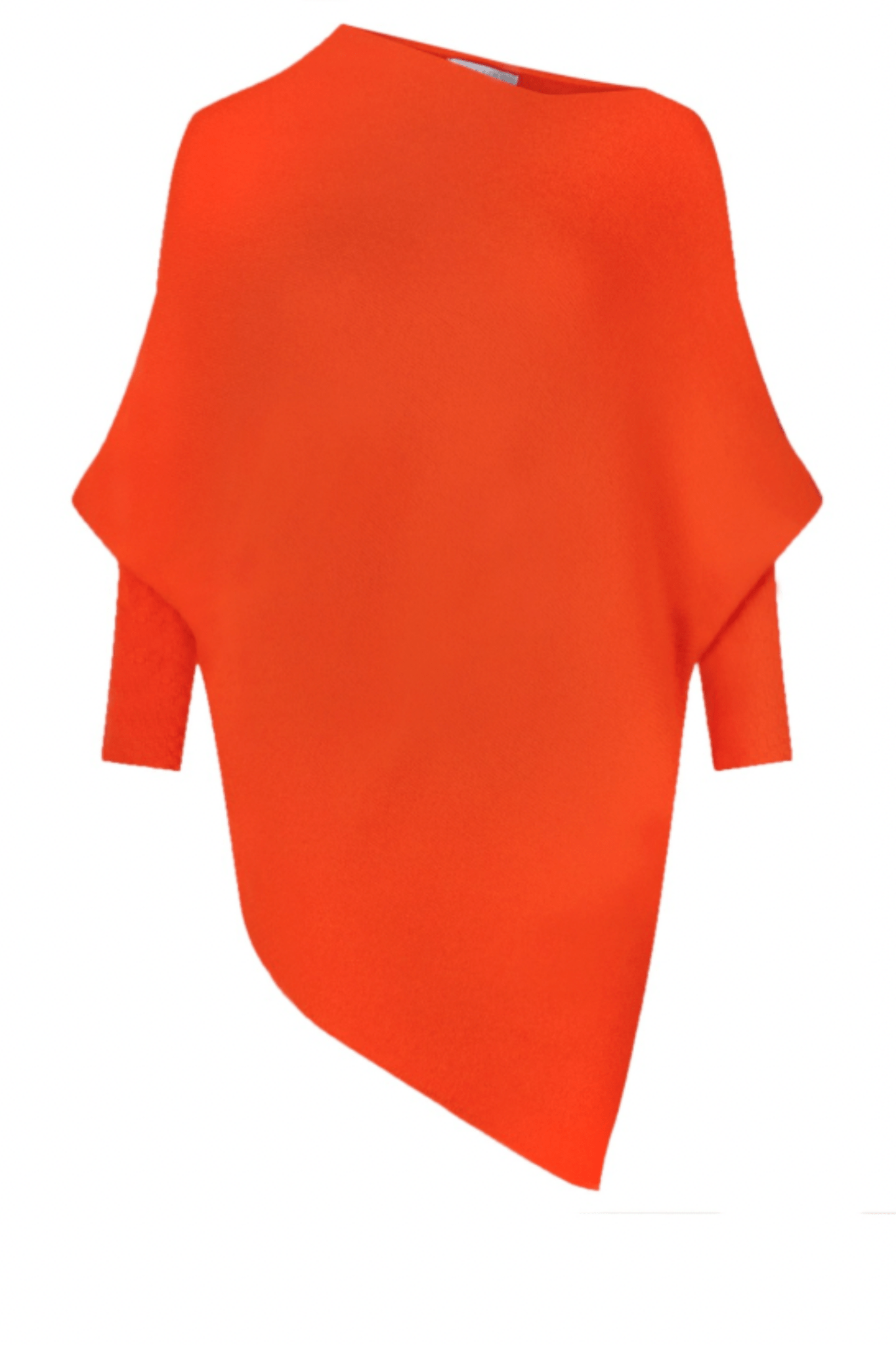 Amazing Woman Emilie Asymetric Jumper - Various Colours in vibrant orange by Amazing Woman, shop Amazing Woman at Dotique