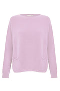 Amazing Woman Jodie Fine Knit 2 Front Pocket Jumper in soft lilac by Amazing Woman shop at Dotique