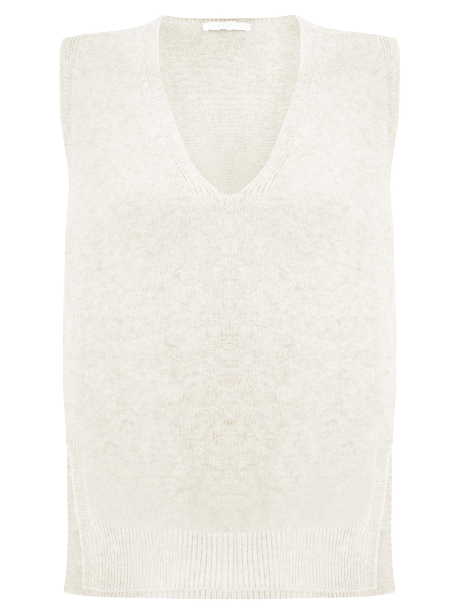 Amazing Woman Pixie V Neck Knitted Tank Jumper (Various Colours) by Amazing Woman, shop Amazing Woman at Dotique