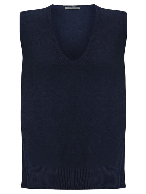 Amazing Woman Pixie V Neck Knitted Tank Jumper (Various Colours) by Amazing Woman available to shop at Dotique.