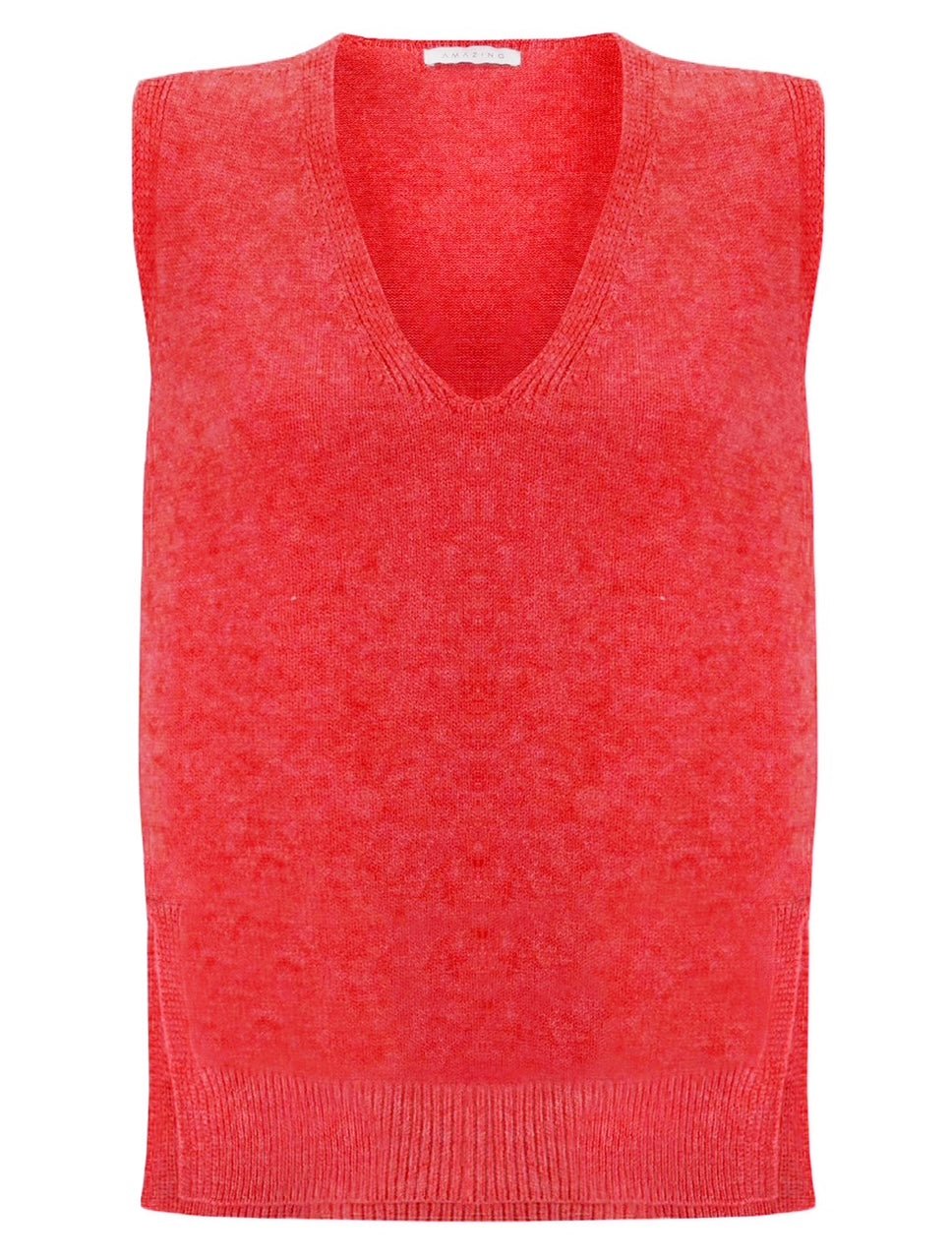 Amazing Woman Pixie V Neck Knitted Tank Jumper (Various Colours) by Amazing Woman, shop Amazing Woman at Dotique