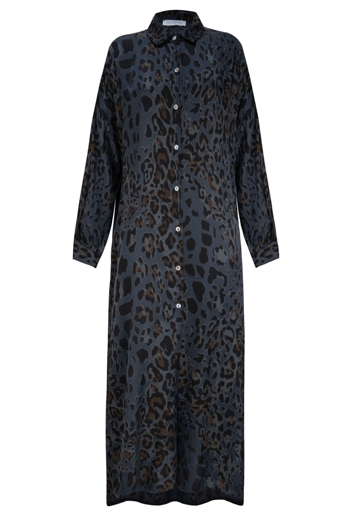 Amazing Woman_Savanna_Charcoal Grey_Leopard Dress_Dotique