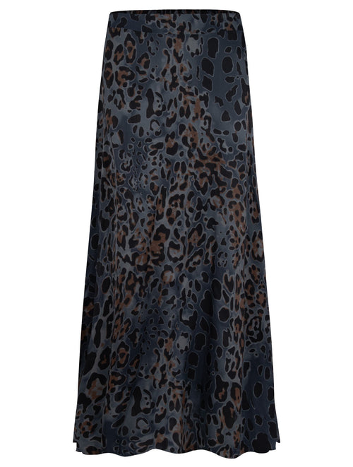 Amazing Woman Simmy Charcoal Grey Leopard Skirt - Dotique - Amazing Woman