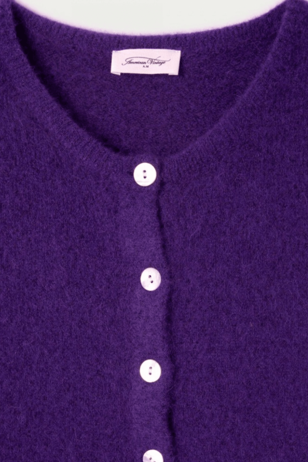 American Vintage Aubergine VITOW Cardigan - Dotique - American Vintage