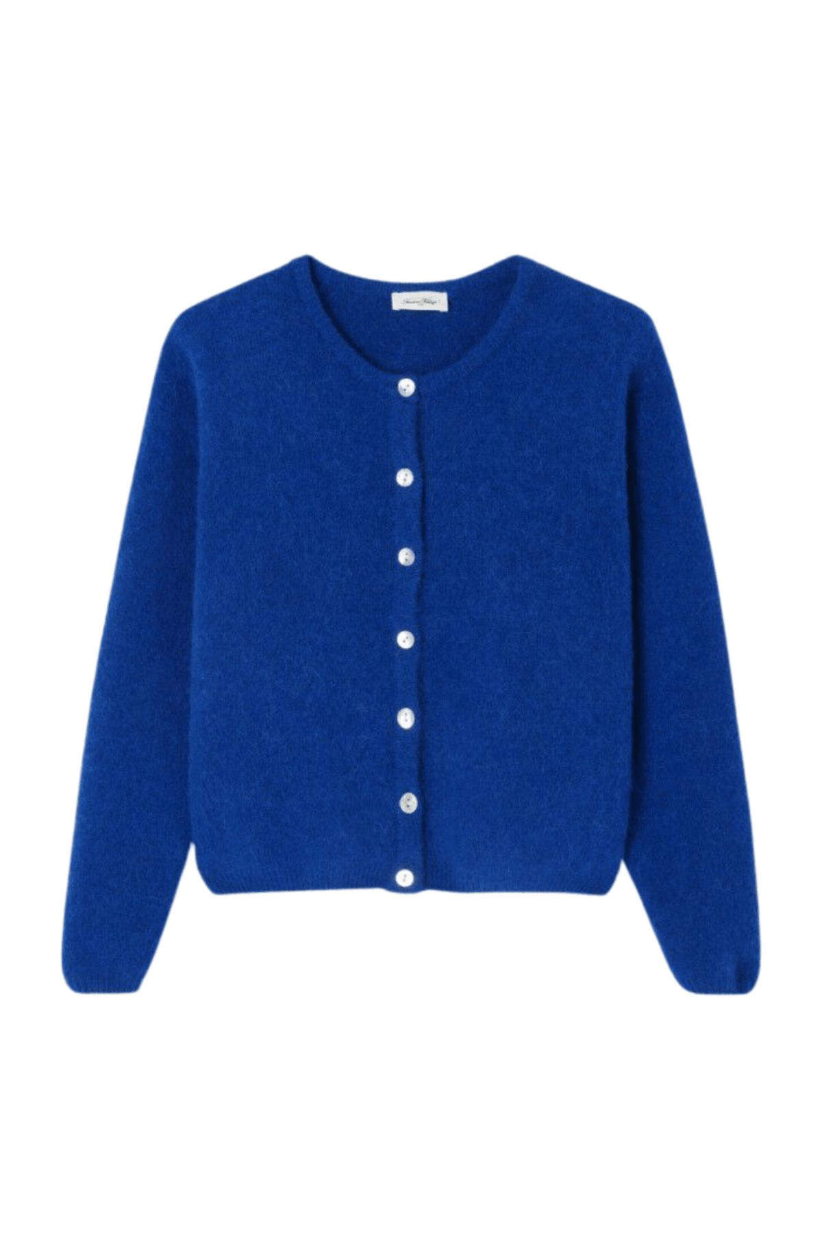 American Vintage VITOW bleu royal cropped cardigan with round neck – Dotique

