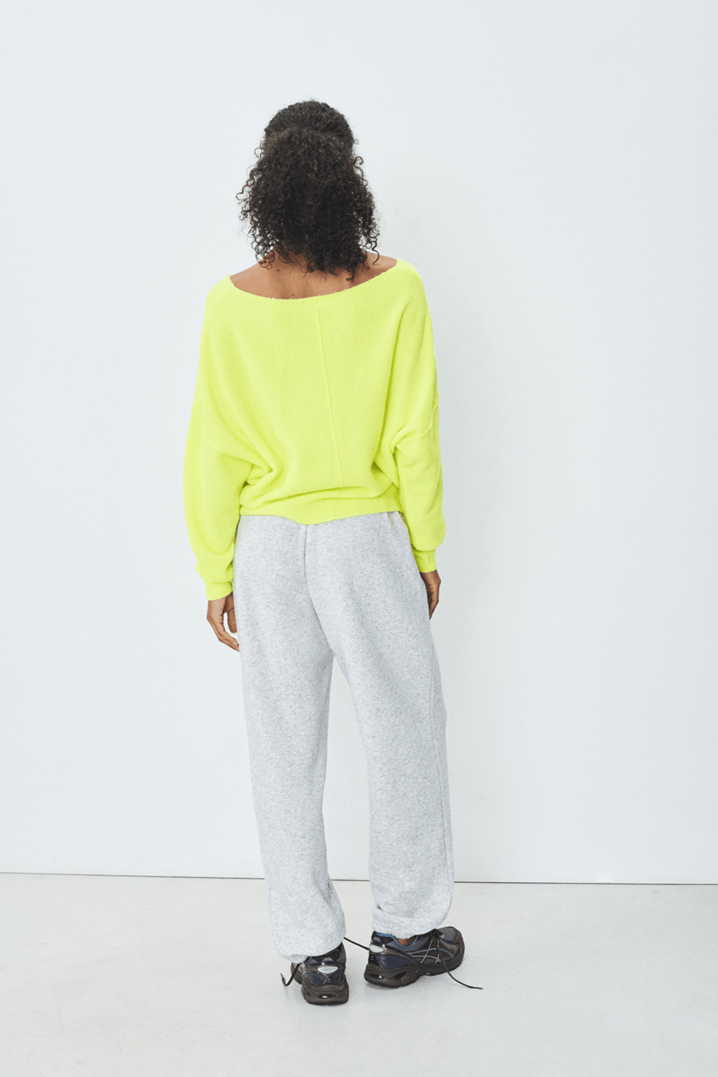 American Vintage DAM225E Women’s Jumper Damsville - Jaune Fluo