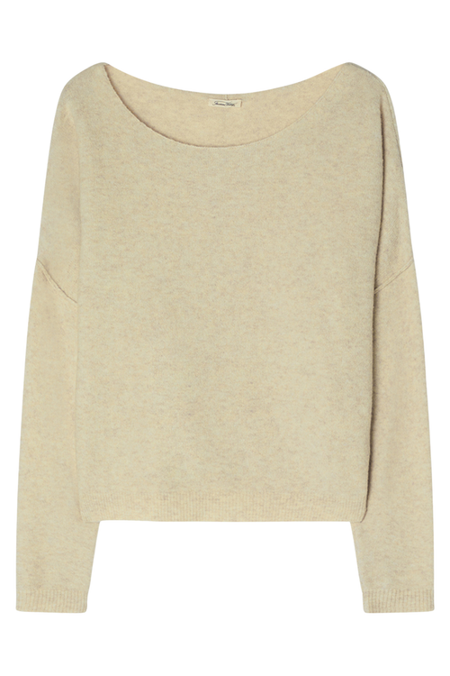 Shop the American Vintage Damsville Jumper in Sable Chine at Dotique. A soft lightweight knit with a relaxed fit, boat neckline and timeless neutral shade.