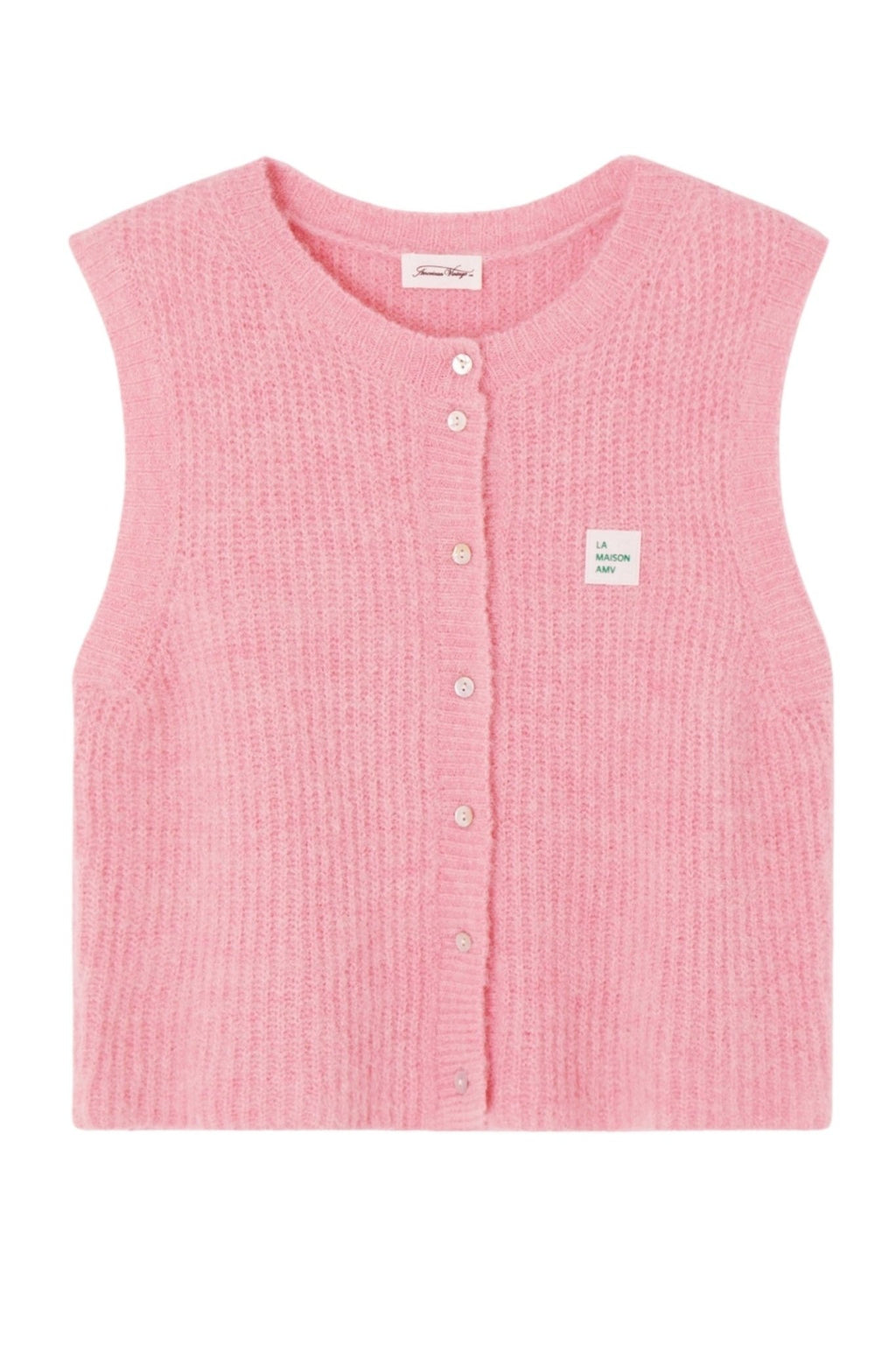 American Vintage EAST19MCE Women’s Sleeveless Cardigan East - Orchid Melange - Dotique - American Vintage