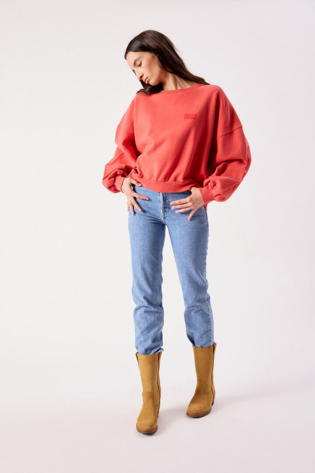 American Vintage Jitbay Sweatshirt - Vermillon
