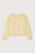 American Vintage Jitbay Sweatshirt in Limonade Vintage, a soft butter yellow oversized 100% cotton sweatshirt.