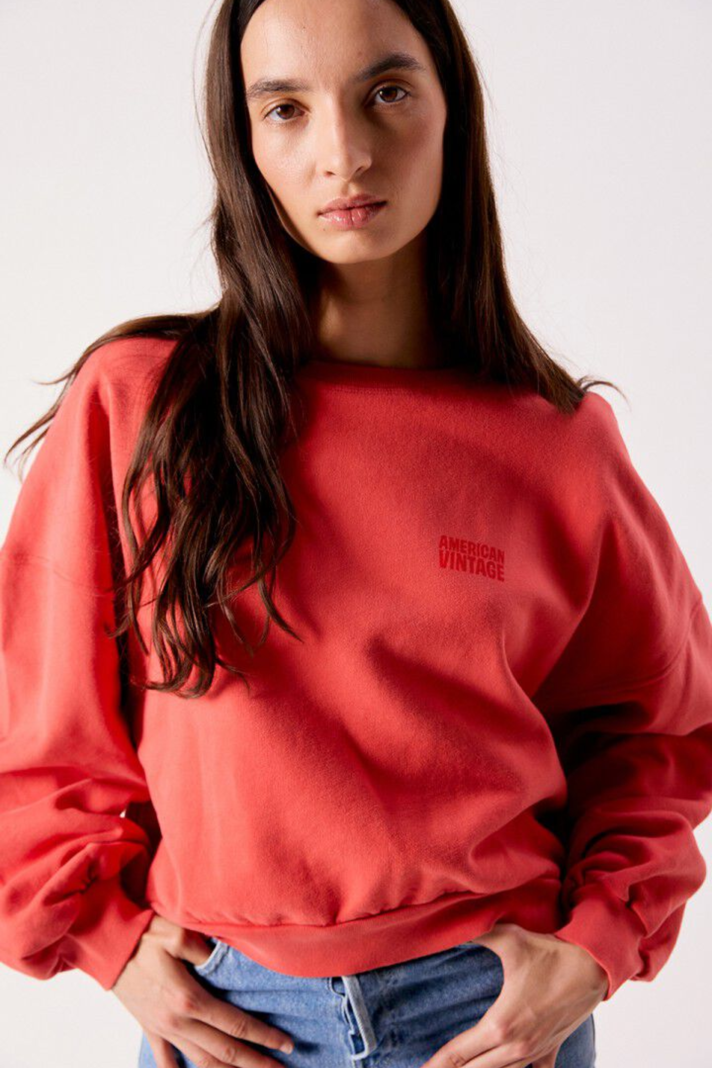 American Vintage Jitbay Sweatshirt - Vermillon
