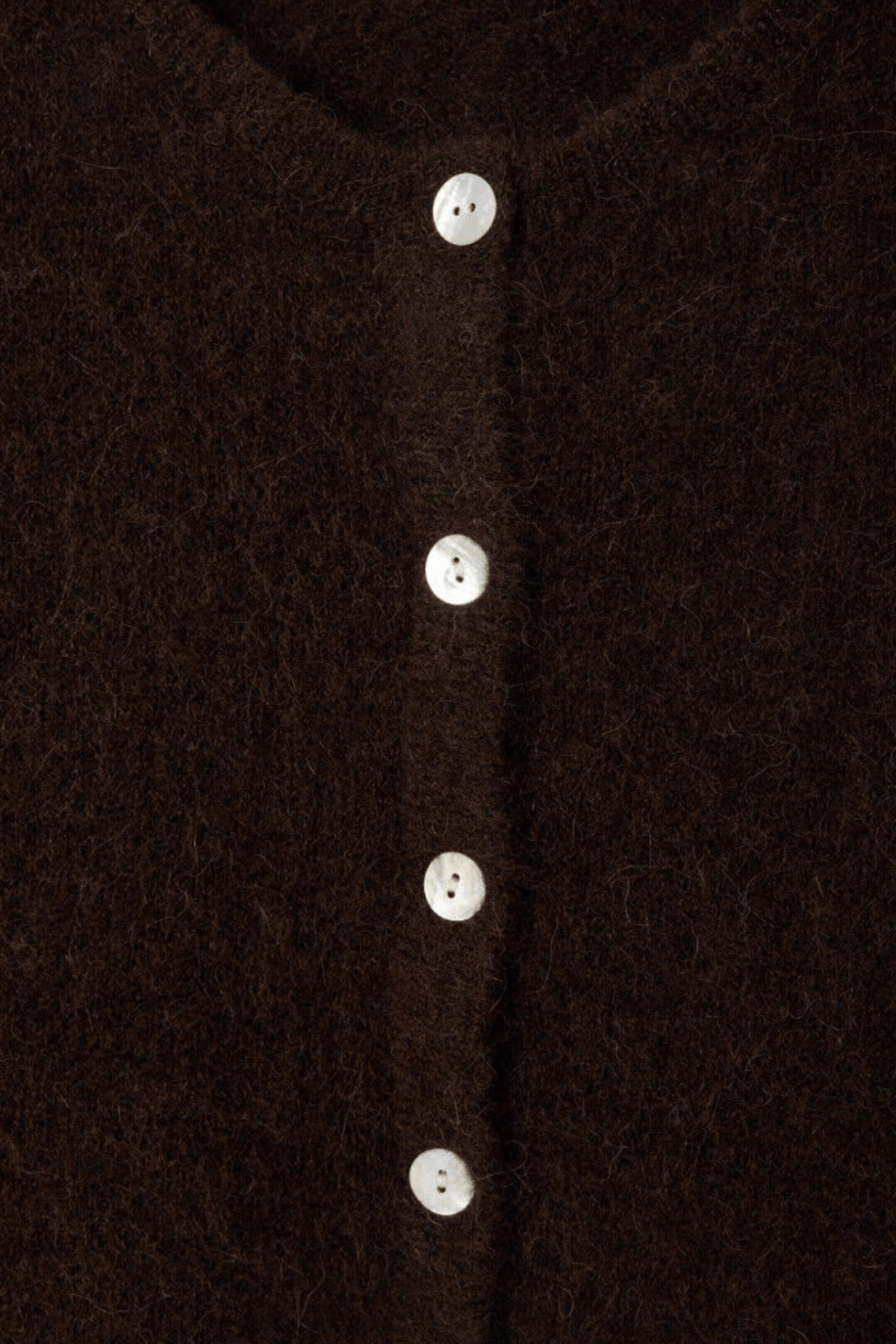 American Vintage Melange Coffee Brown VITOW Cardigan - Dotique - American Vintage