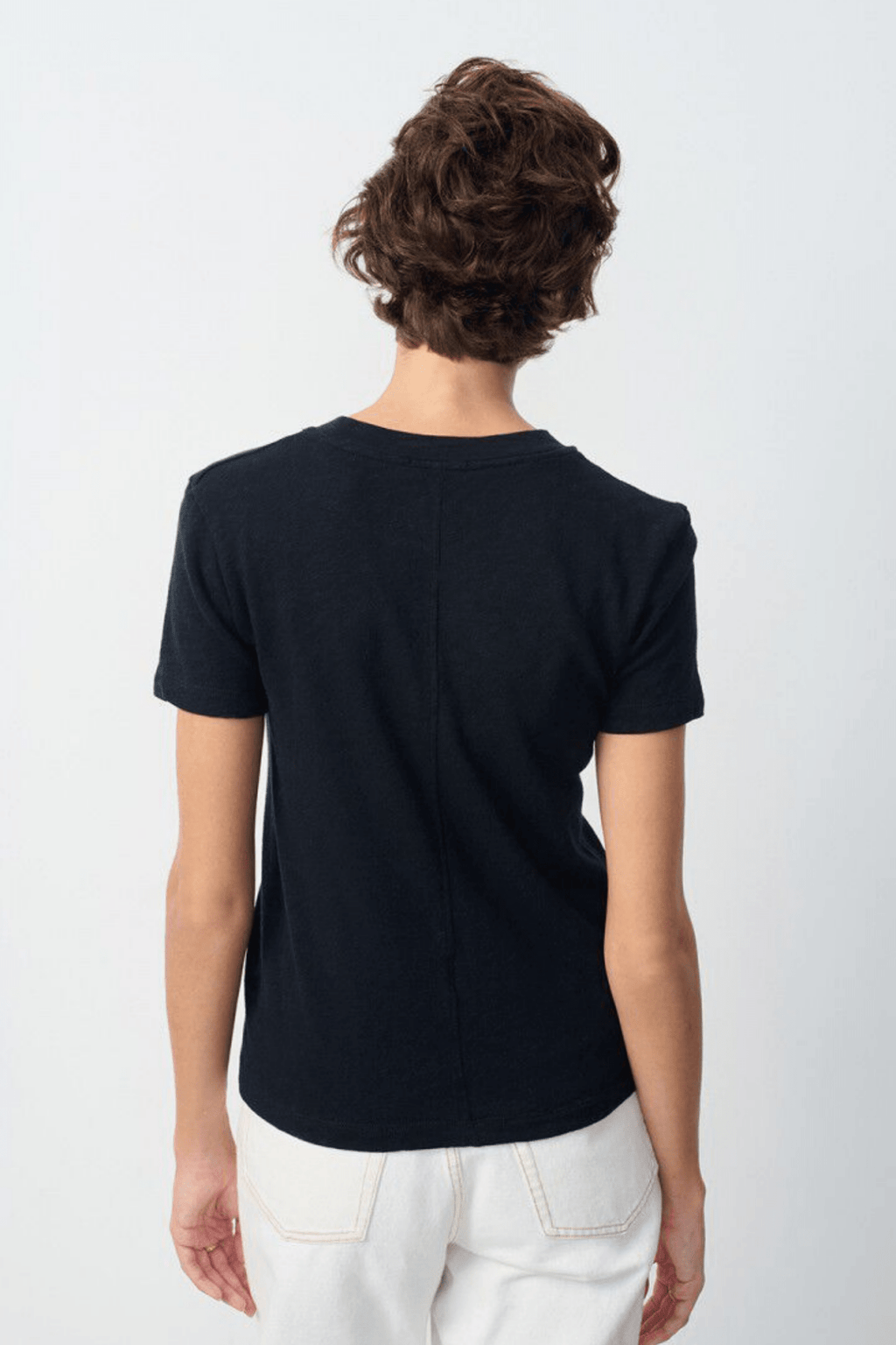 American Vintage SONOMA black short sleeve t-shirt with round neck – Dotique