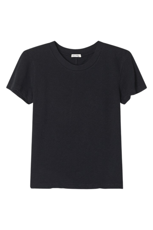 American Vintage SONOMA black short sleeve t-shirt with round neck – Dotique