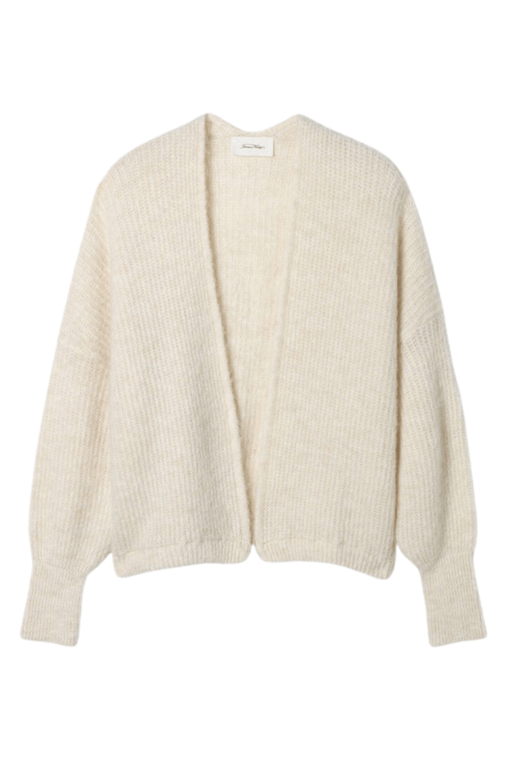 American Vintage EAST pearl melange cropped cardigan with fluffy knit – Dotique


