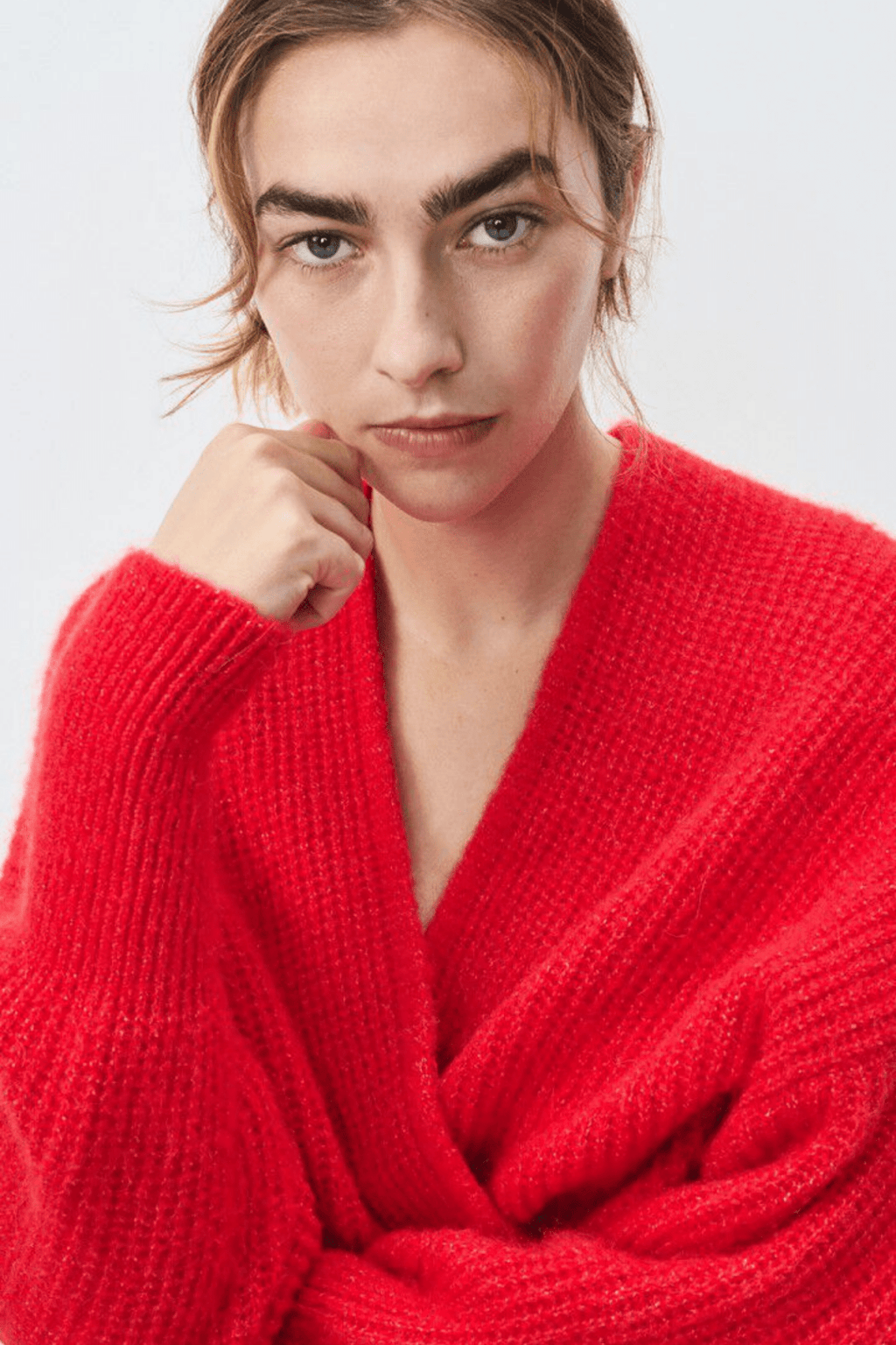 American Vintage EAST piment chine cropped cardigan with soft knit – Dotique

