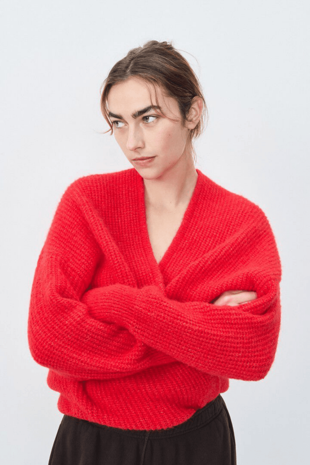 American Vintage EAST piment chine cropped cardigan with soft knit – Dotique

