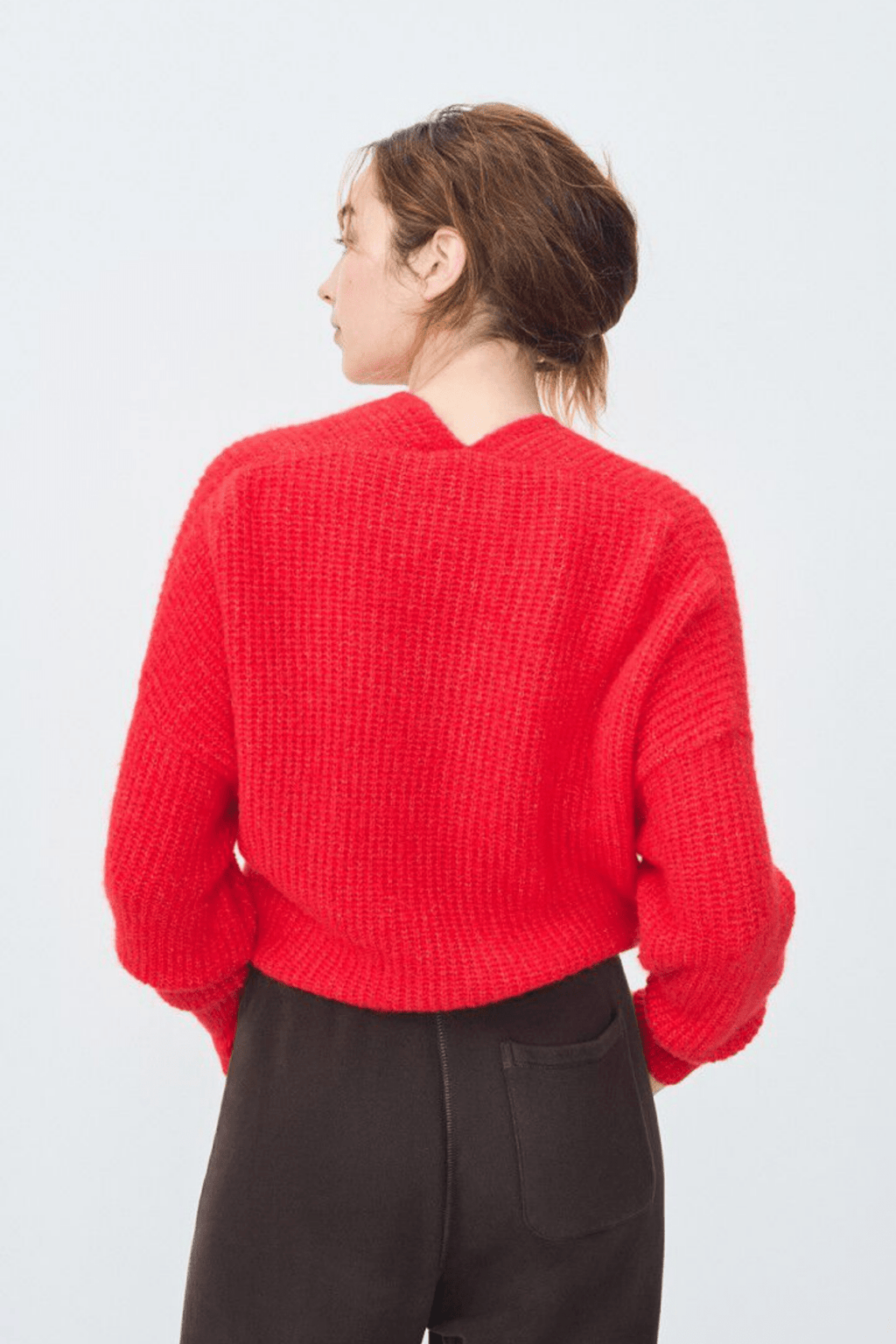 American Vintage EAST piment chine cropped cardigan with soft knit – Dotique


