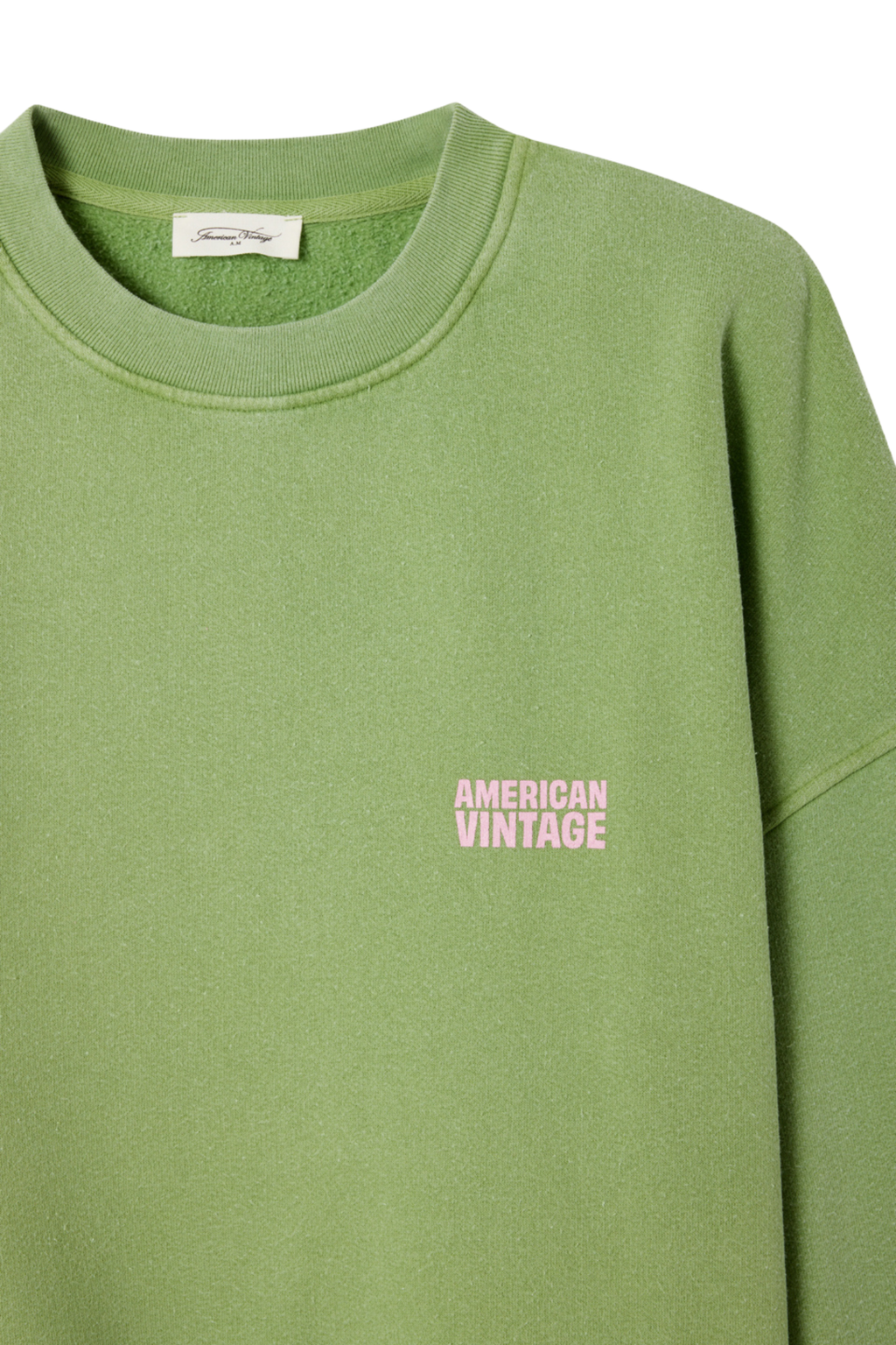 American Vintage Plizzy Sweatshirt – Citronelle Vintage in soft green by american vintage Shop american vintage at Dotique for casual style