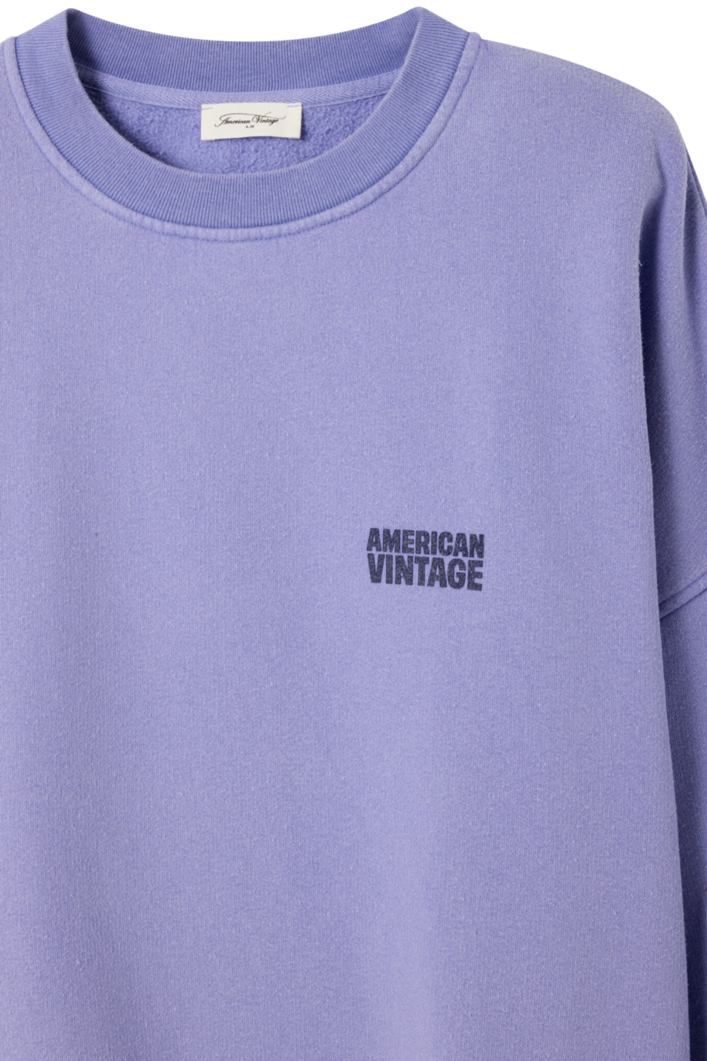American Vintage Plizzy Sweatshirt – Provence Vintage in soft lilac by american vintage Shop american vintage at Dotique for timeless casualwear