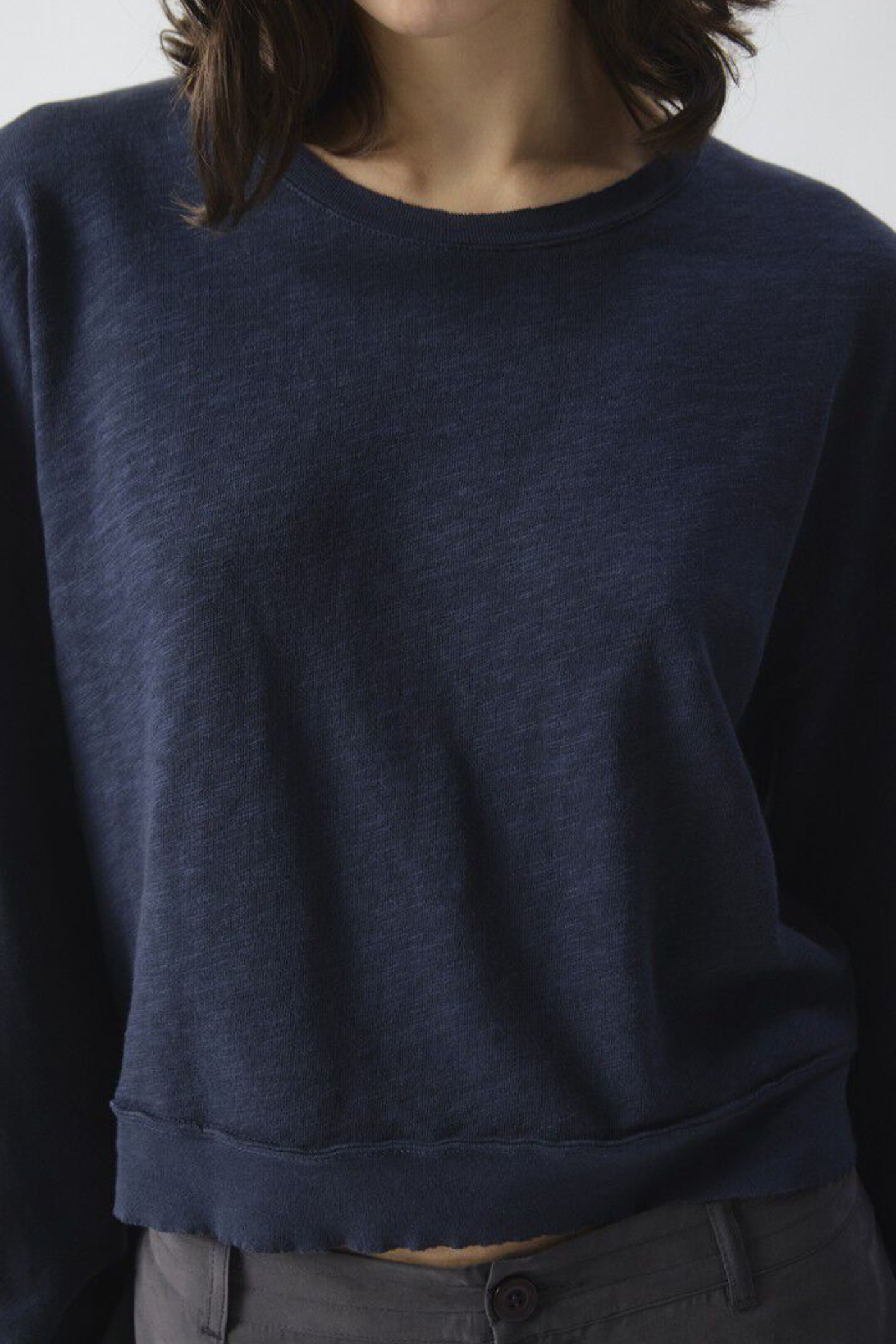 Shop the American Vintage Sonoma Long Sleeve T-Shirt in Navy Blue Vintage at Dotique. Crafted from soft 100% slub cotton with a relaxed fit for effortless everyday styling.