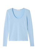 American Vintage Sonoma Long Sleeve Top – Splash Vintage in light blue by american vintage Shop american vintage at Dotique