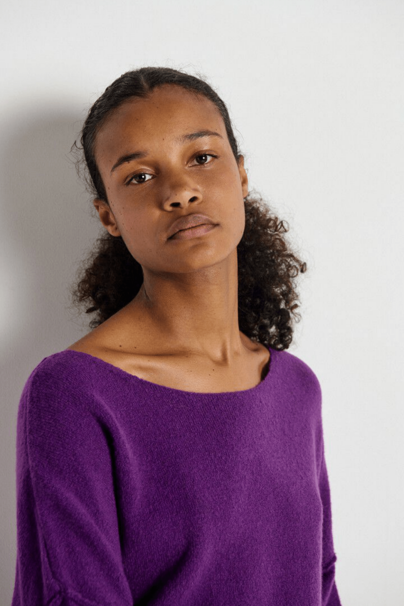 American Vintage DAMSVILLE ultraviolet jumper with boat neck – Dotique


