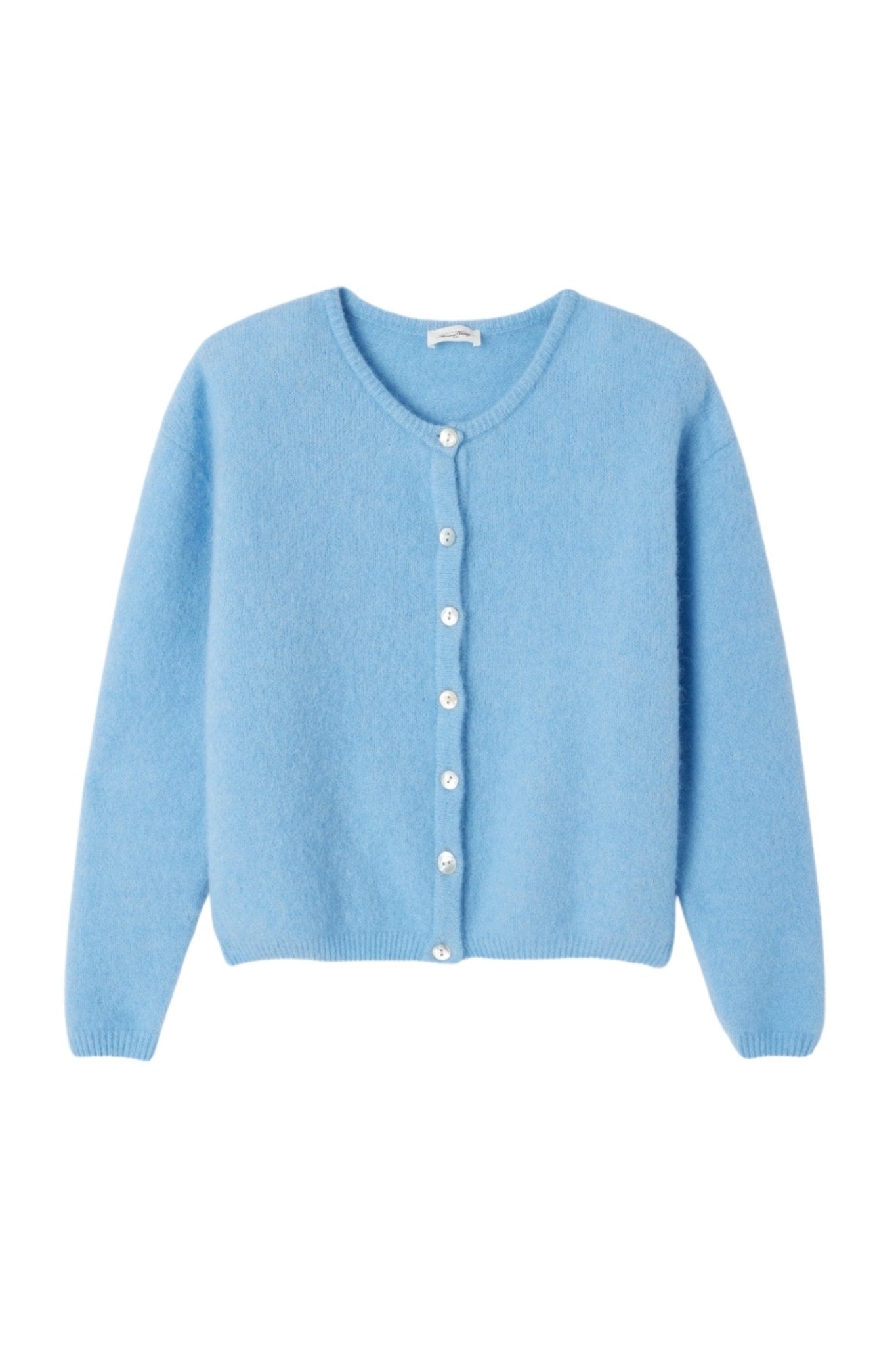 American Vintage VITO19EE Women’s Vitow Cardigan Atmosphere Blue in soft knit, shop American Vintage at Dotique