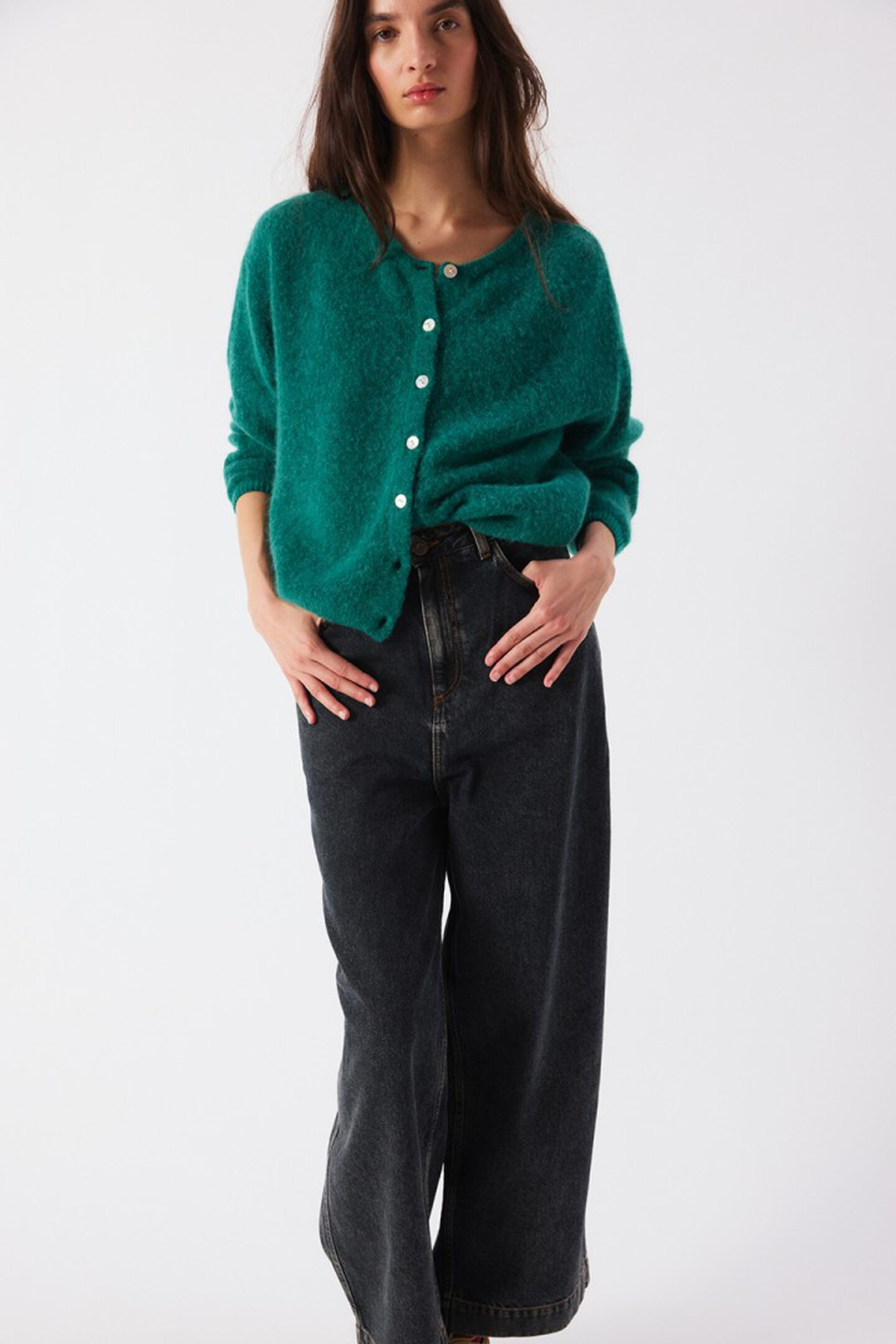 American Vintage Vitow Cardigan - Canard Chine