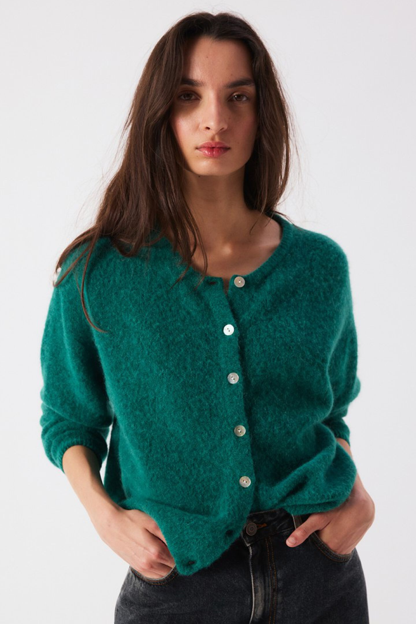 American Vintage Vitow Cardigan - Canard Chine