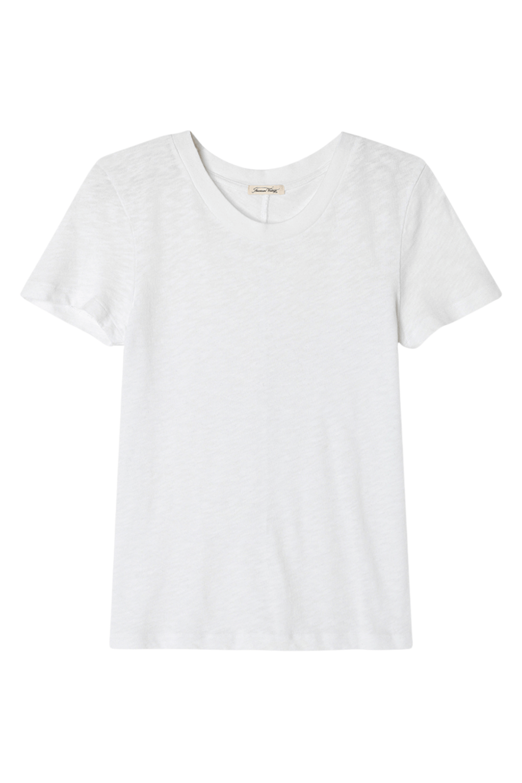 American Vintage SONOMA white short sleeve t-shirt with round neck – Dotique