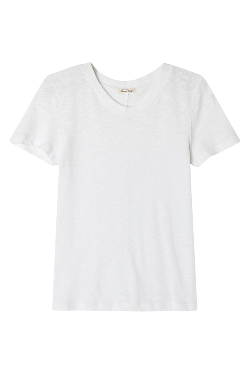 American Vintage SONOMA white short sleeve t-shirt with round neck – Dotique