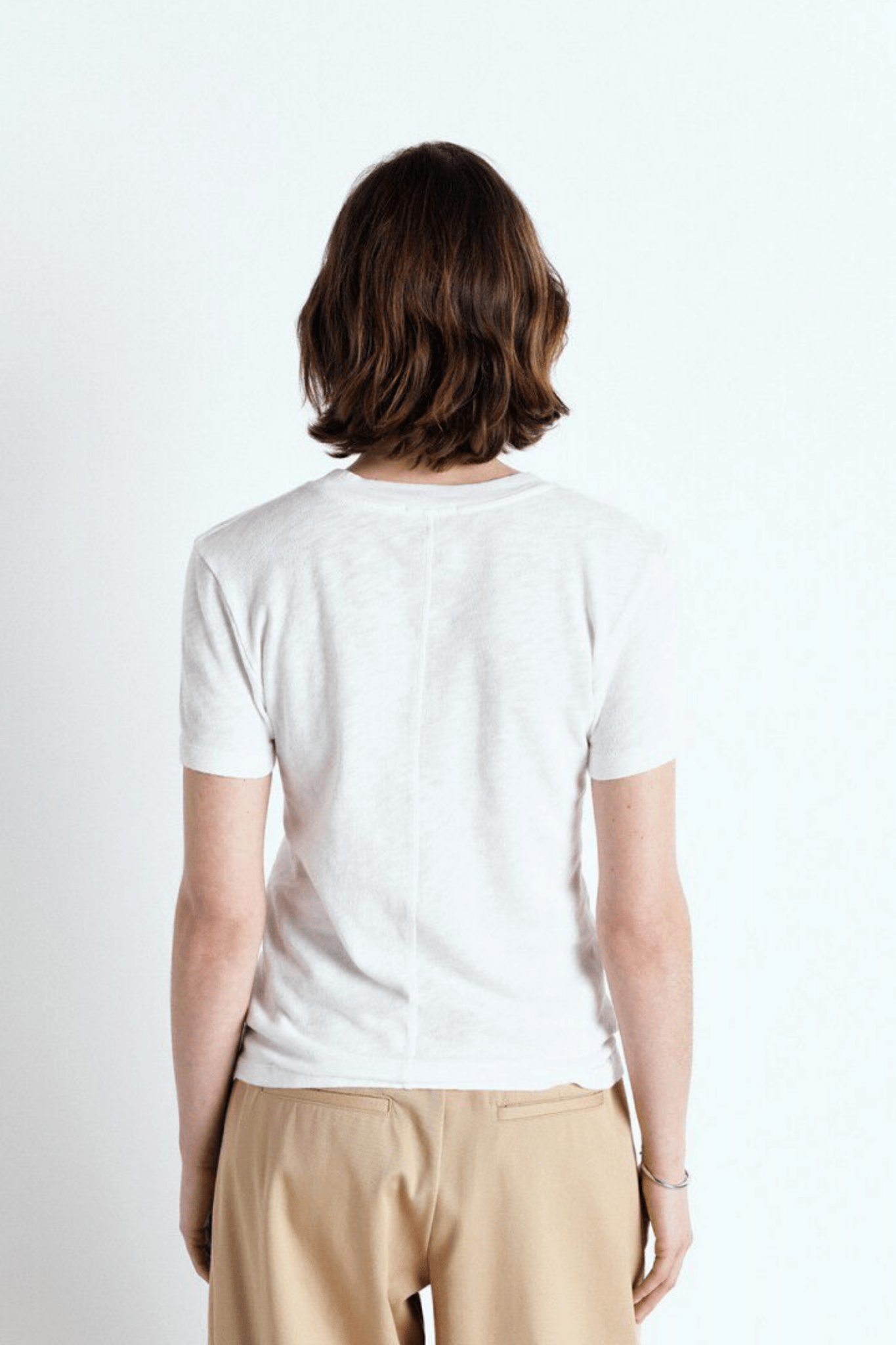 American Vintage SONOMA white short sleeve t-shirt with round neck – Dotique