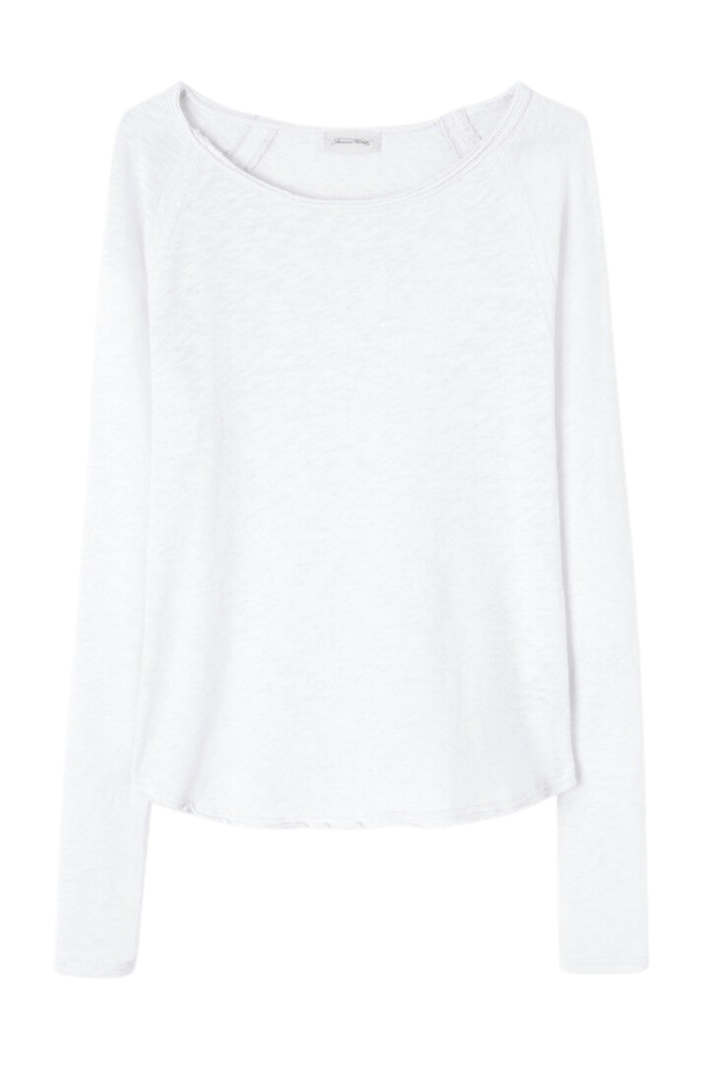 American Vintage SONOMA white long sleeve t-shirt with boat neck – Dotique

