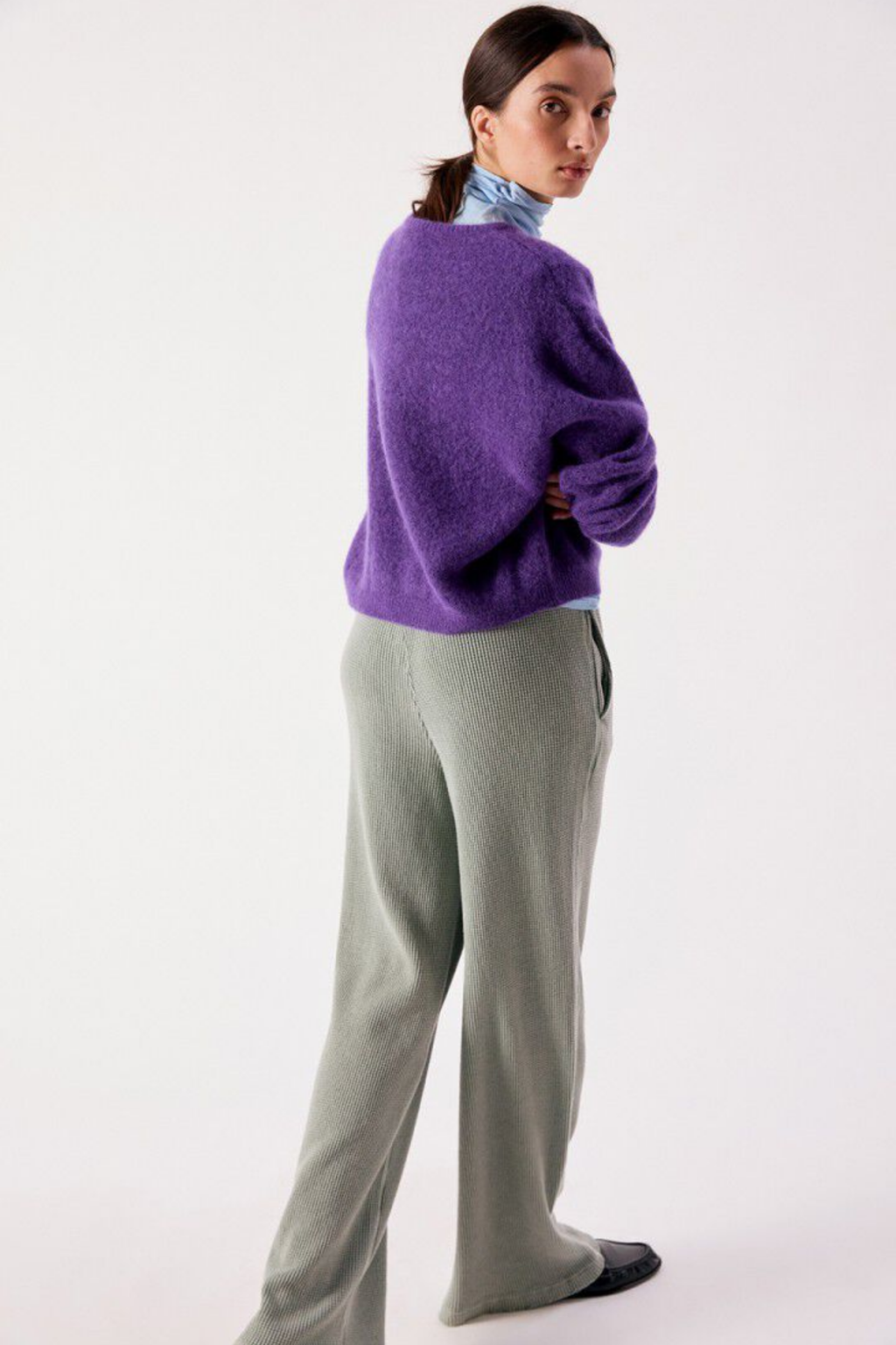 American Vintage Women's Vitow Cardigan Cosmos purple cardigan Shop American Vintage at Dotique