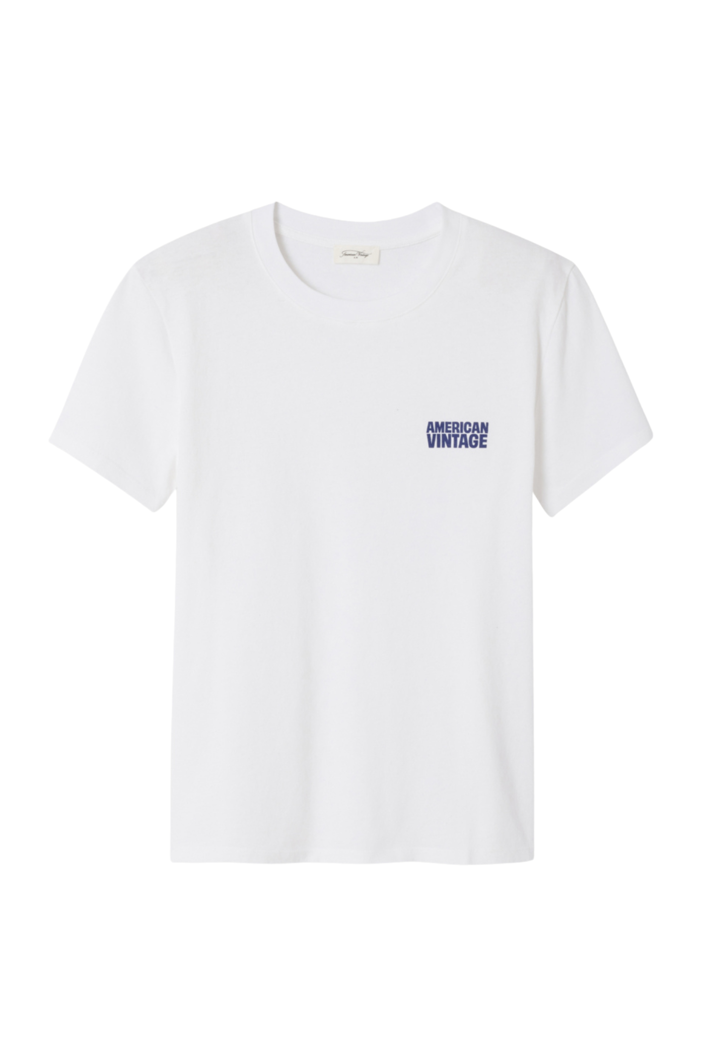 American Vintage Ykobow Cotton T-Shirt – Blanc in white with logo by american vintage Shop american vintage at Dotique