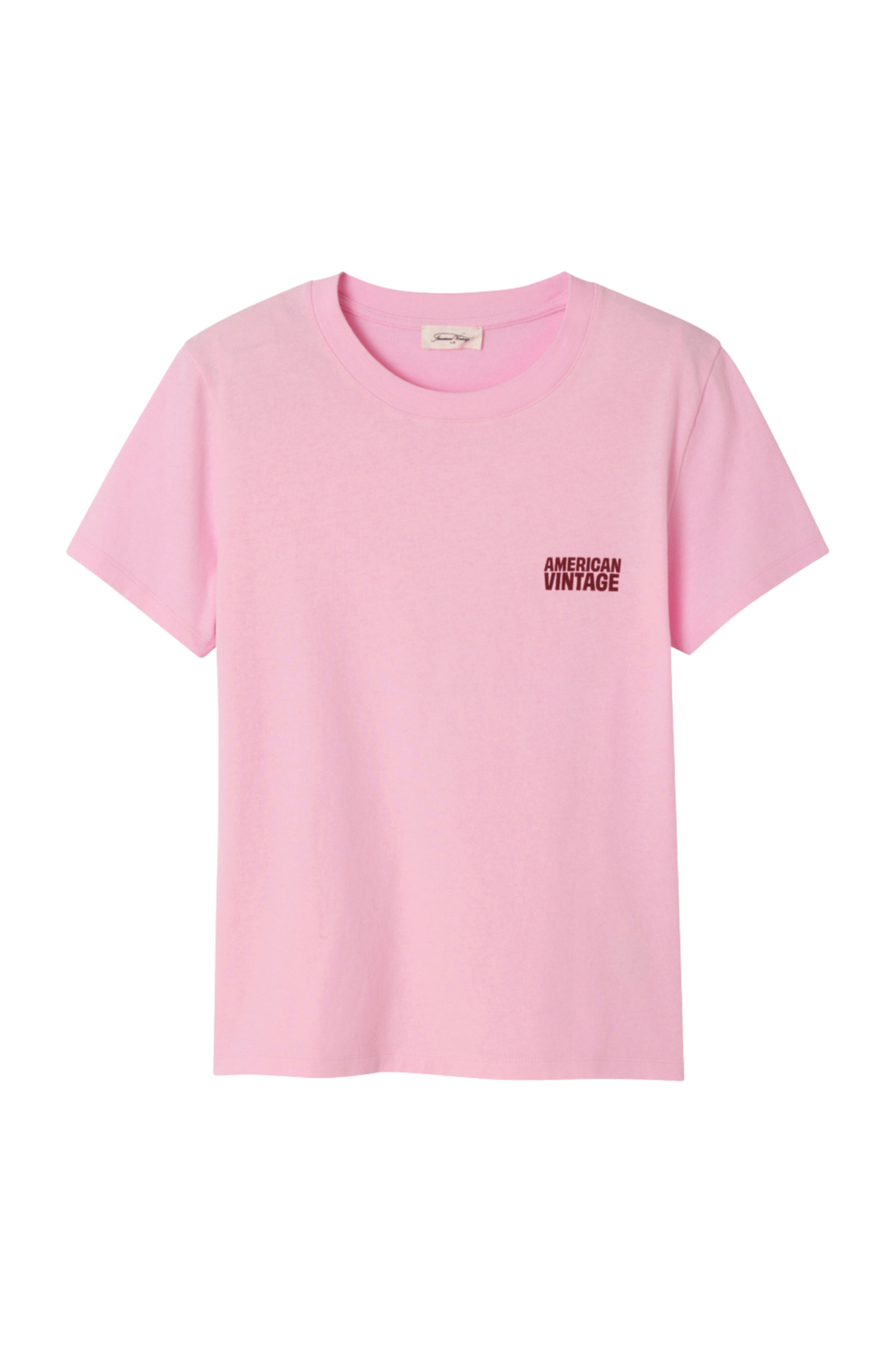 American Vintage Ykobow Cotton T-Shirt – Candy in soft pink by american vintage Shop american vintage at Dotique for casual wear