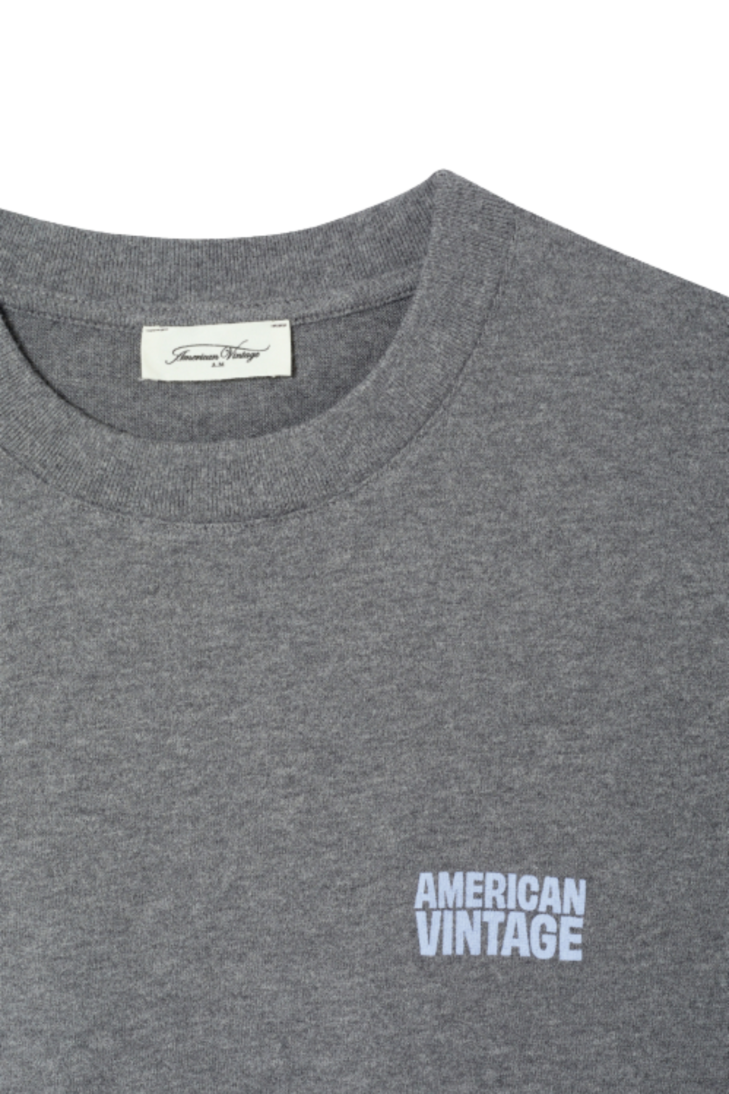 Shop the American Vintage Ykobow T-Shirt in Granite Chine at Dotique. A relaxed 100% cotton T-shirt in a versatile grey marl, perfect for everyday wear.