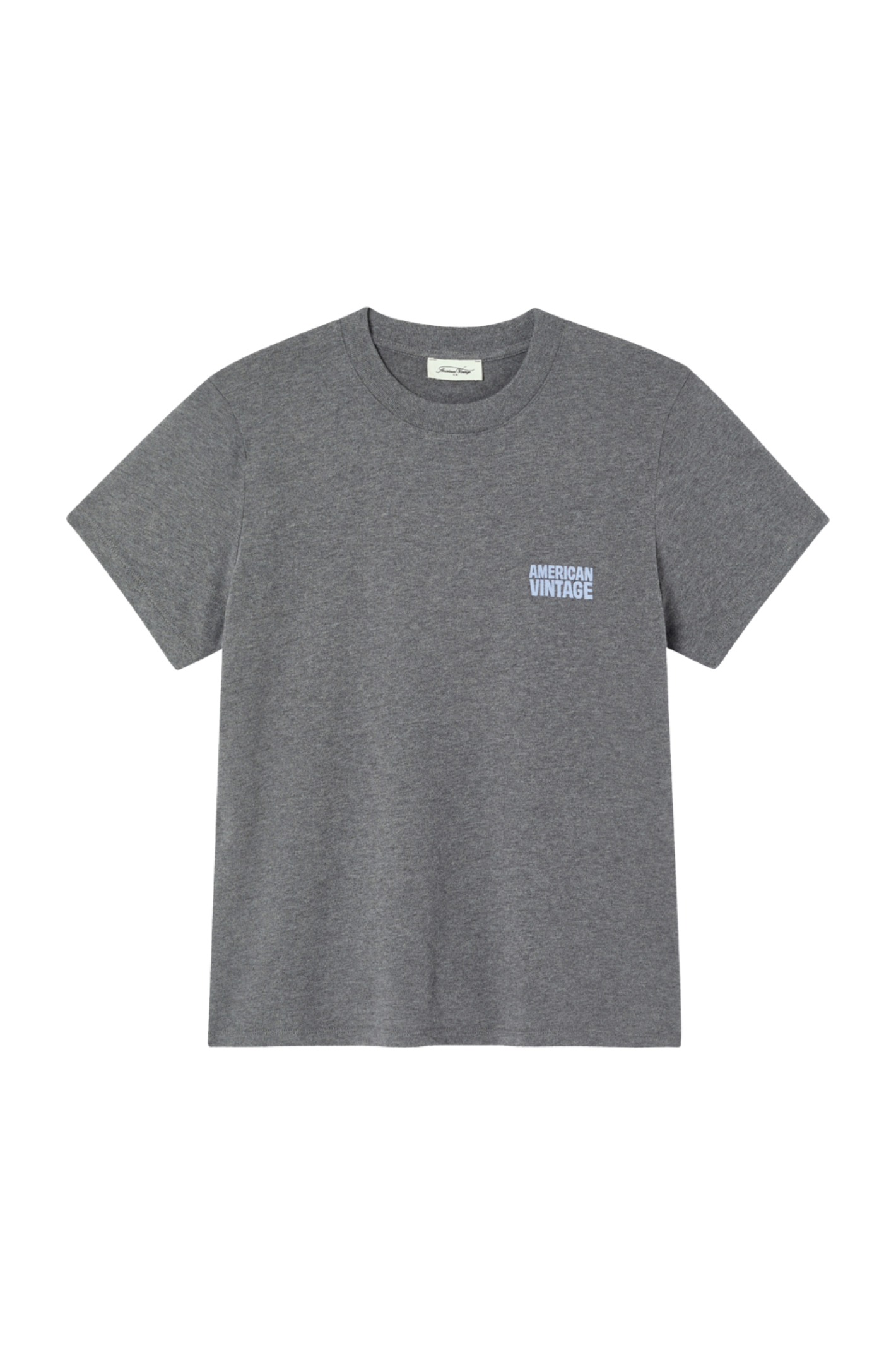 Shop the American Vintage Ykobow T-Shirt in Granite Chine at Dotique. A relaxed 100% cotton T-shirt in a versatile grey marl, perfect for everyday wear.