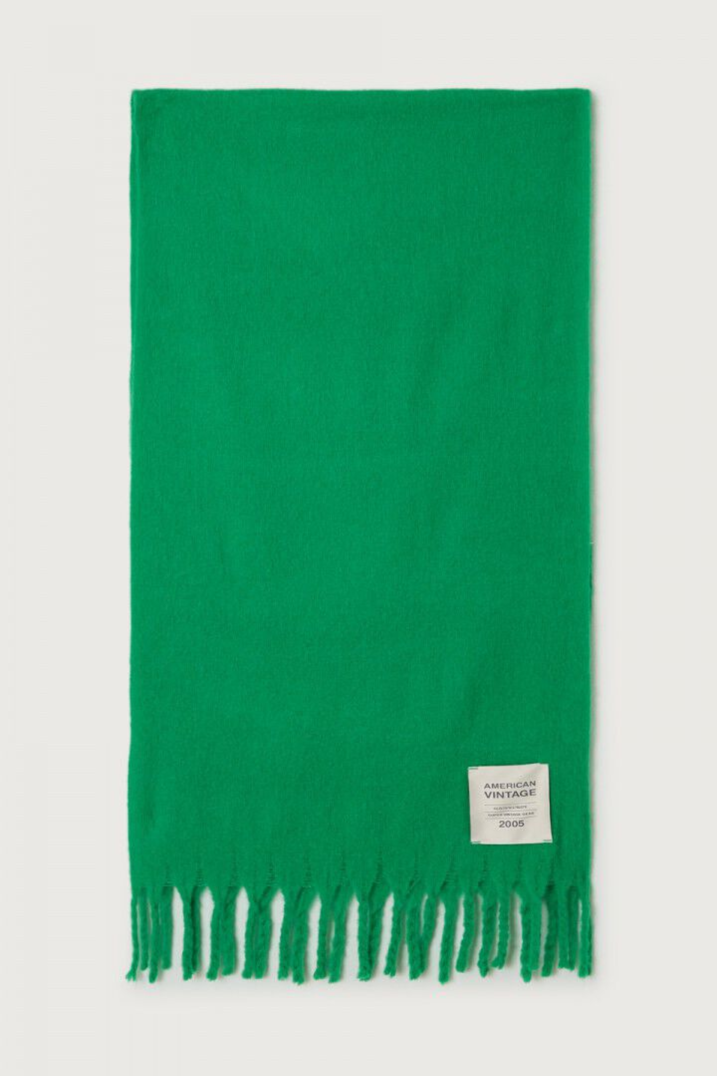 Shop the American Vintage Zinaco Scarf in Mint at Dotique. A soft brushed scarf with fringed edges in a vibrant green shade for effortless everyday styling.