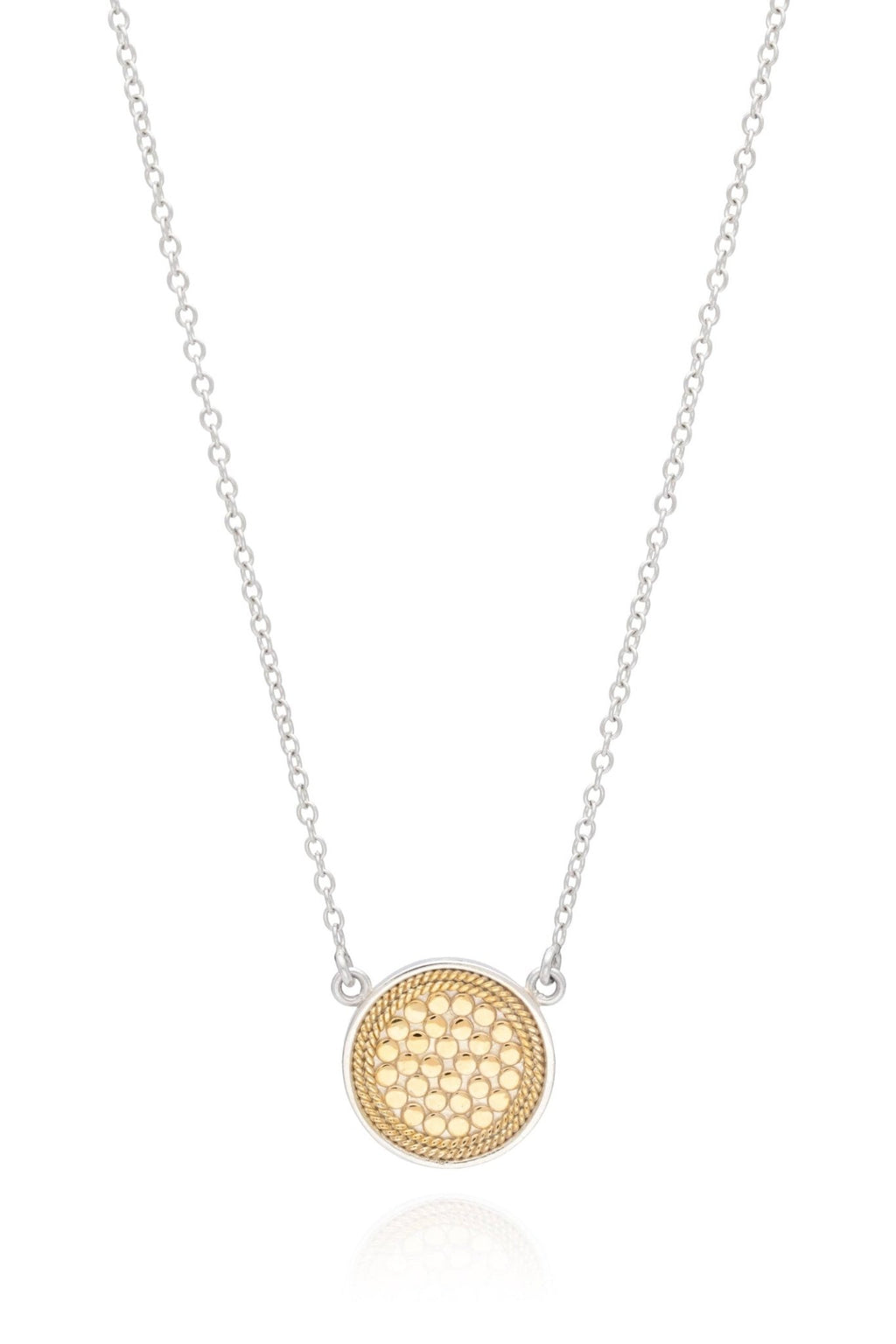 Anna Beck Classic Disc Reversible Necklace 16" - 18" - Gold & Silver (0011N - TWT) - Dotique - Anna Beck