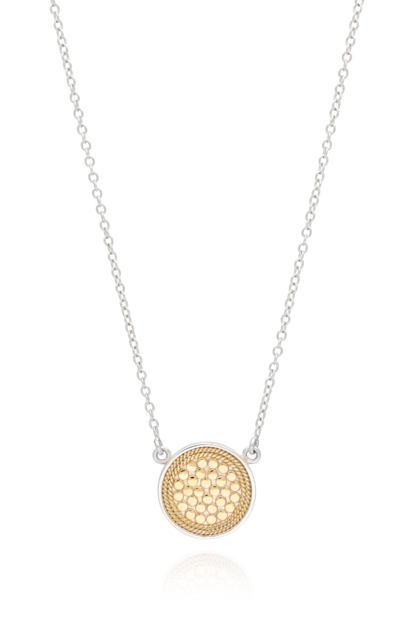 Anna Beck Classic Disc Reversible Necklace 16" - 18" - Gold & Silver (0011N - TWT) - Dotique - Anna Beck