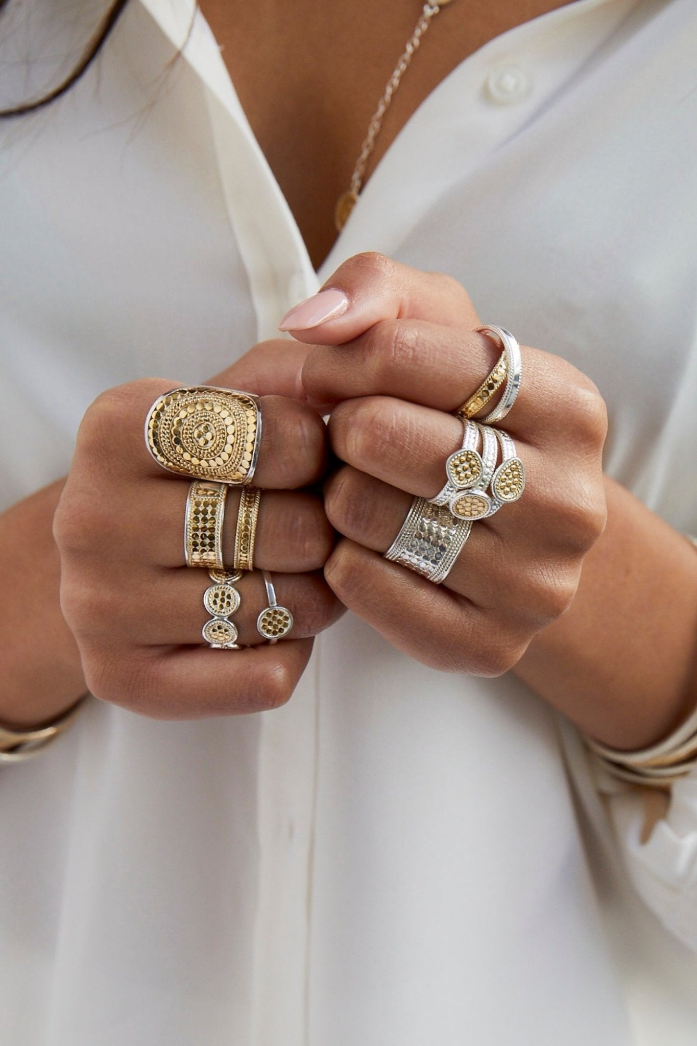 Anna Beck Classic Multi Disc Ring (2055R - GLD) - Dotique - Anna Beck