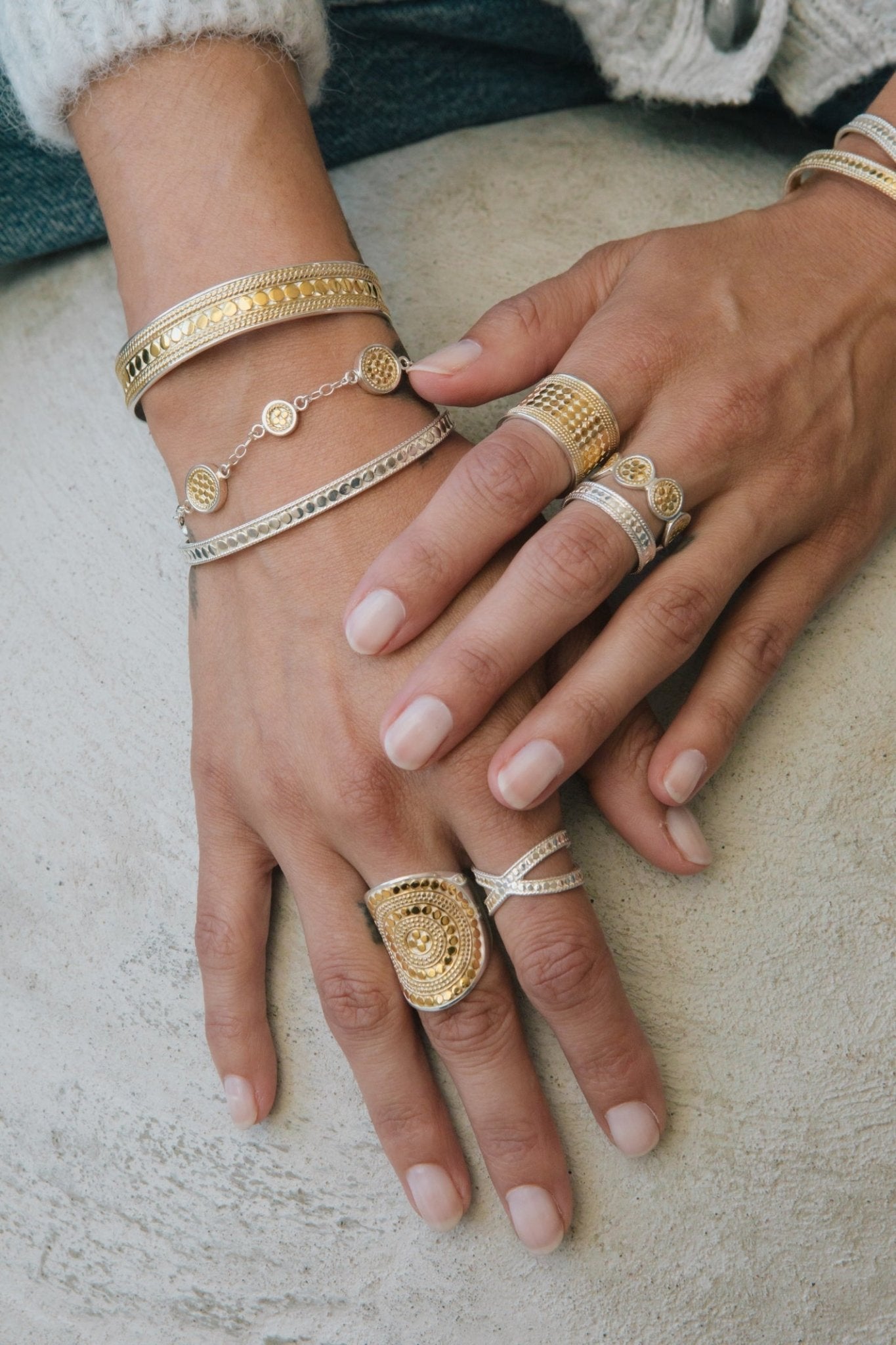 Anna Beck Classic Multi Disc Ring (2055R - GLD) - Dotique - Anna Beck